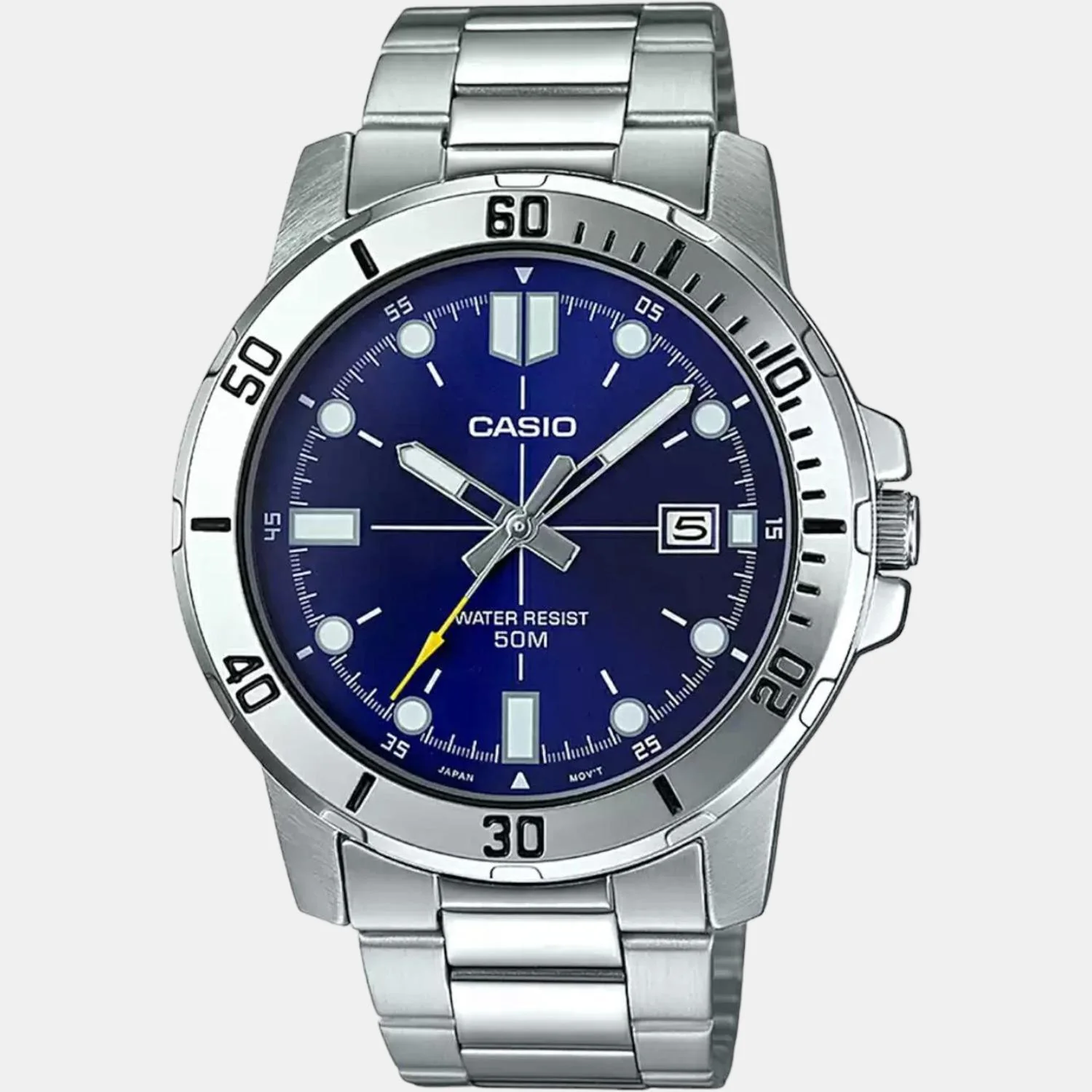 Enticer Men Quartz Blue Dial Analog Stainless Steel Watch A1364 - Image 2