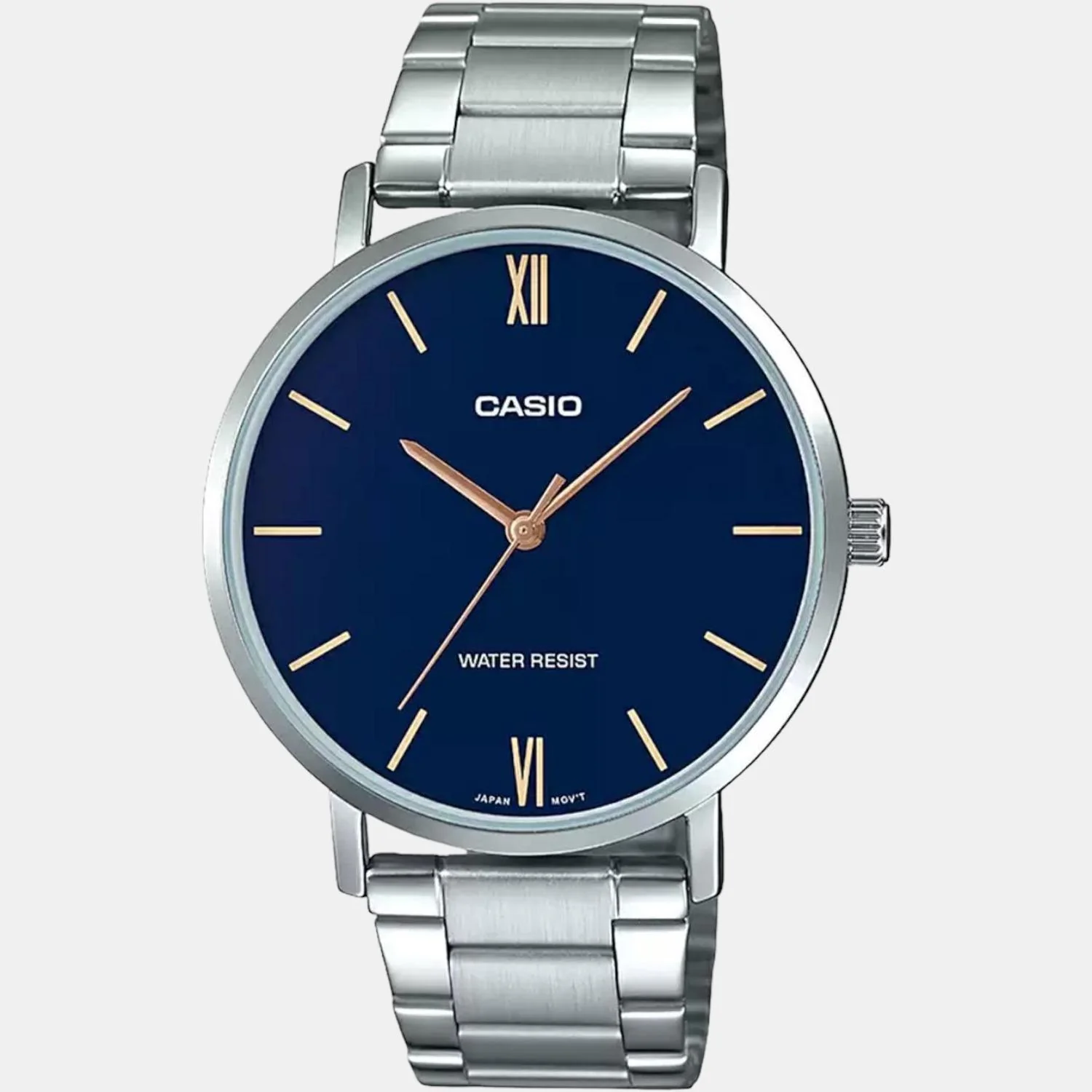 Enticer Men Quartz Blue Dial Analog Stainless Steel Watch A1613 - Image 2