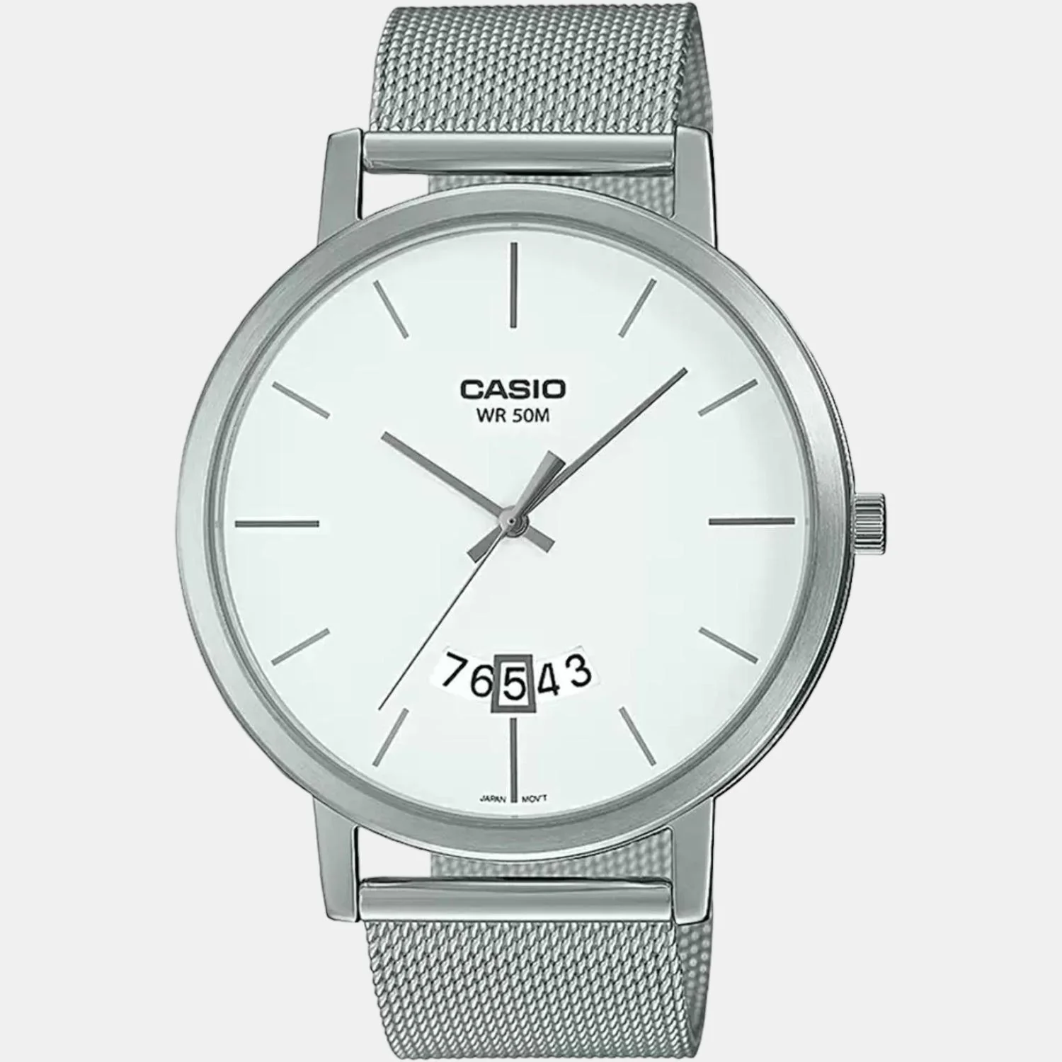 Enticer Men Quartz White Dial Analog Mesh Watch A1873 - Image 2