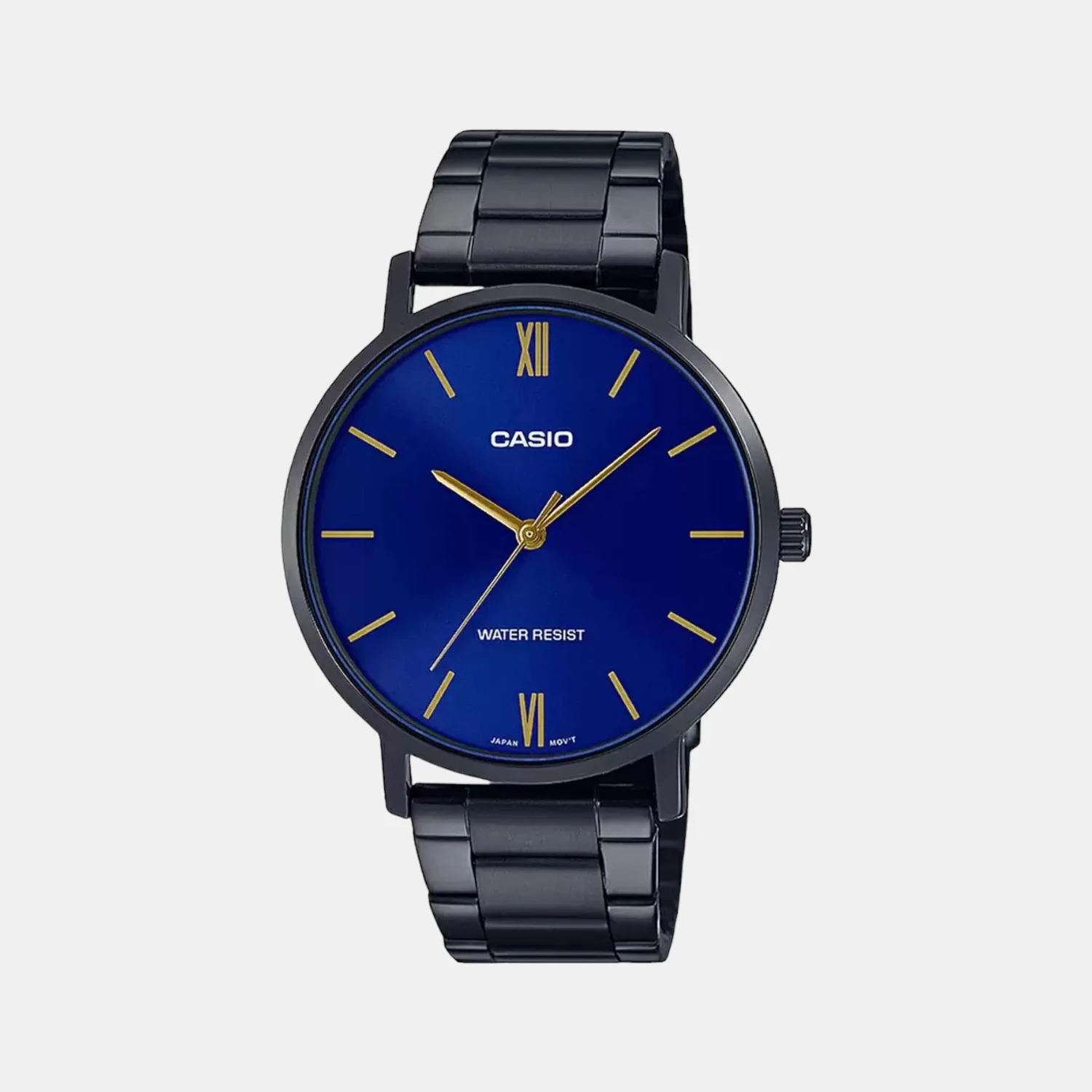 Enticer Men Quartz Blue Dial Analog Stainless Steel Watch A1974