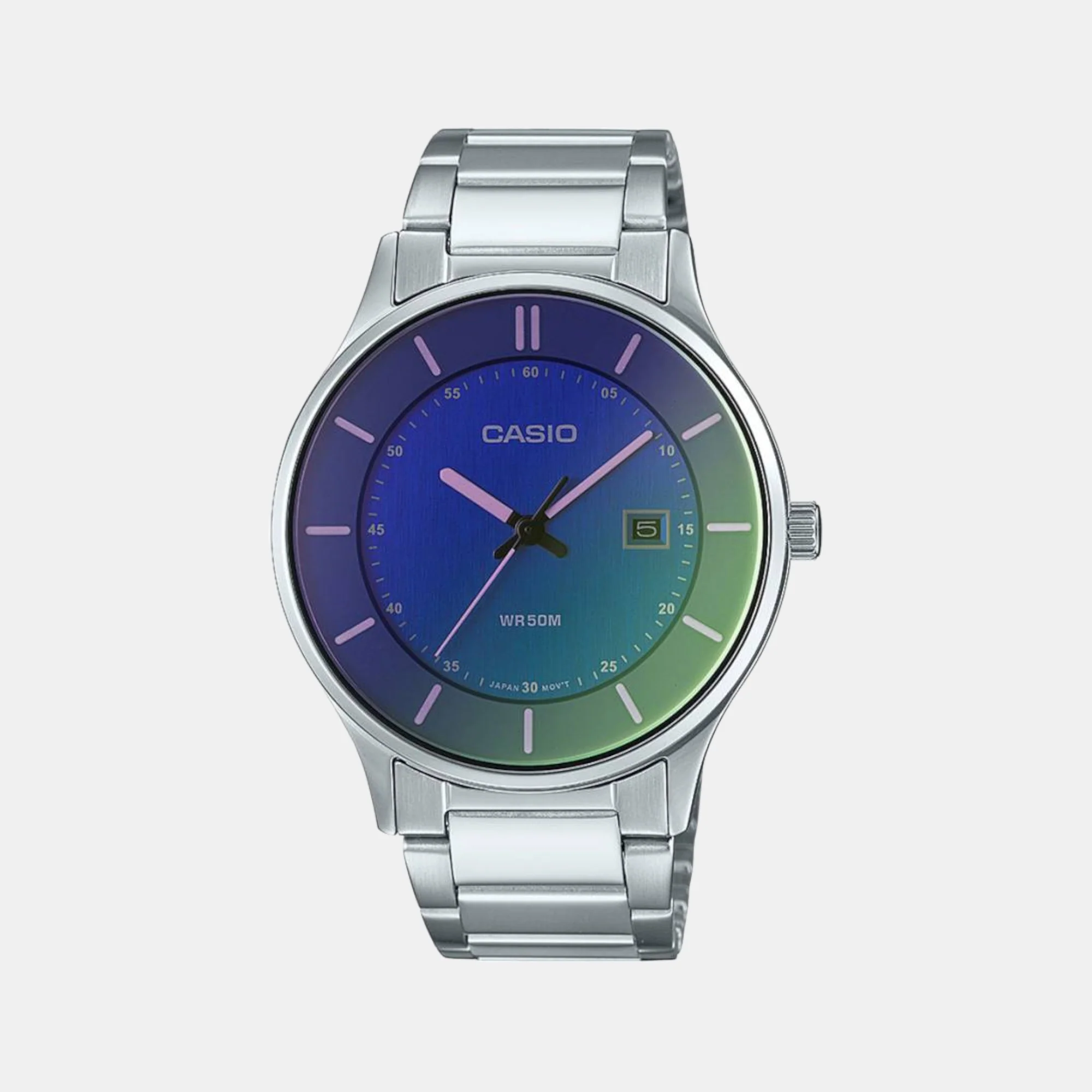 Enticer Men Quartz Blue Dial Analog Stainless Steel Watch A2110