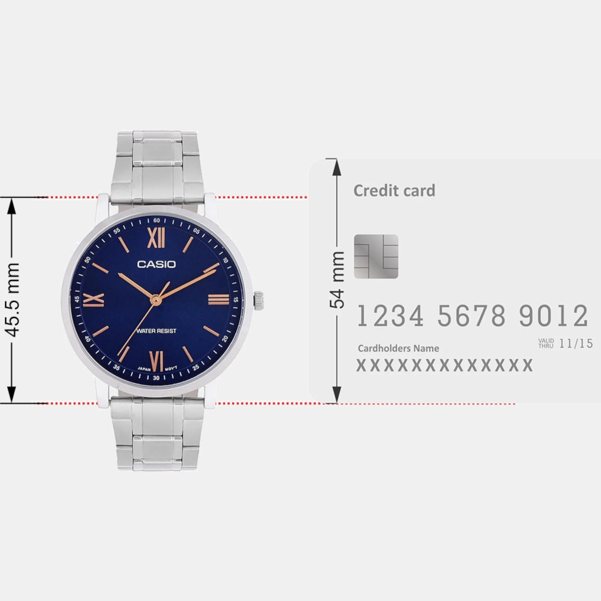Enticer Men Quartz Blue Dial Analog Stainless Steel Watch A2154 - Image 8