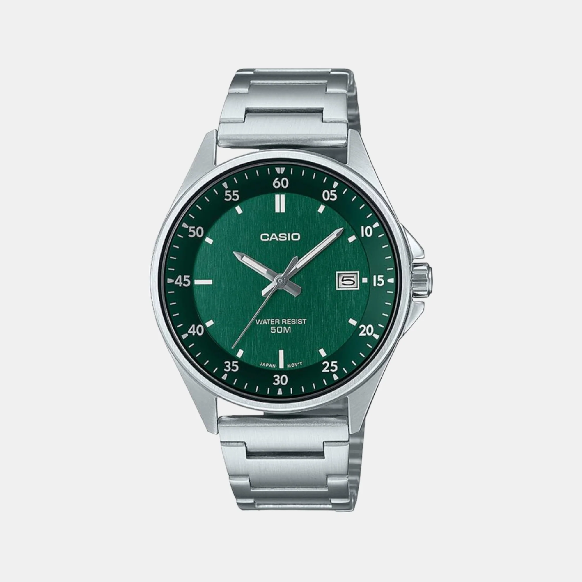 Enticer Men Quartz Green Dial Analog Stainless Steel Watch A2101