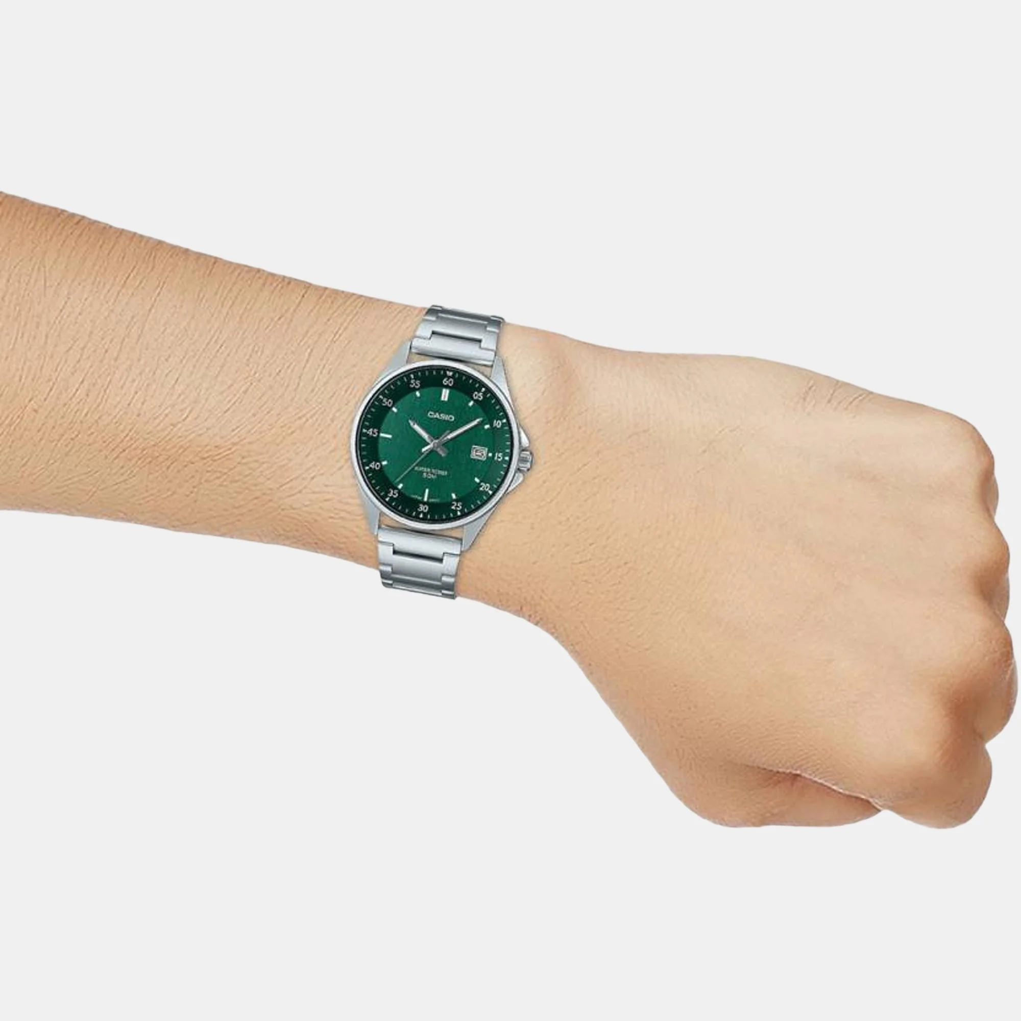 Enticer Men Quartz Green Dial Analog Stainless Steel Watch A2101 - Image 4