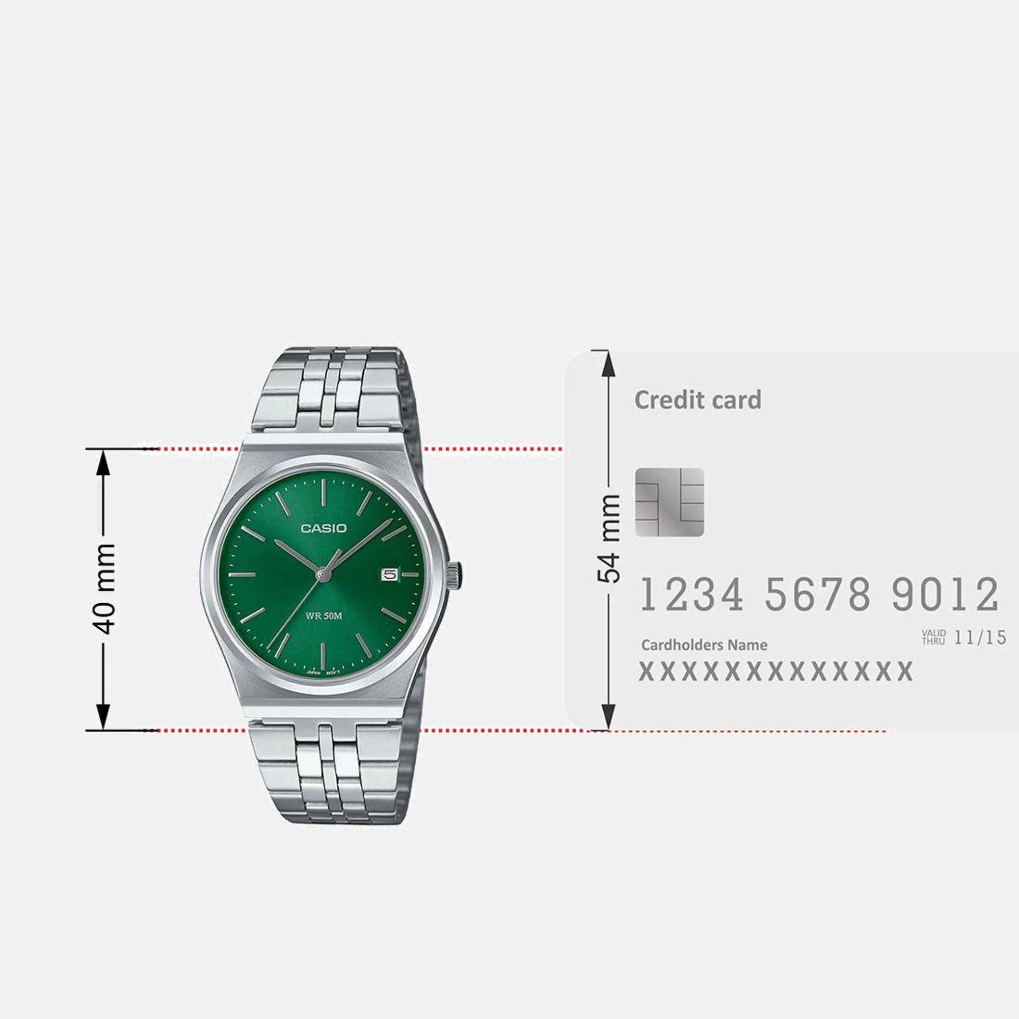 Enticer Men Quartz Green Dial Analog Stainless Steel Watch A2236 - Image 9