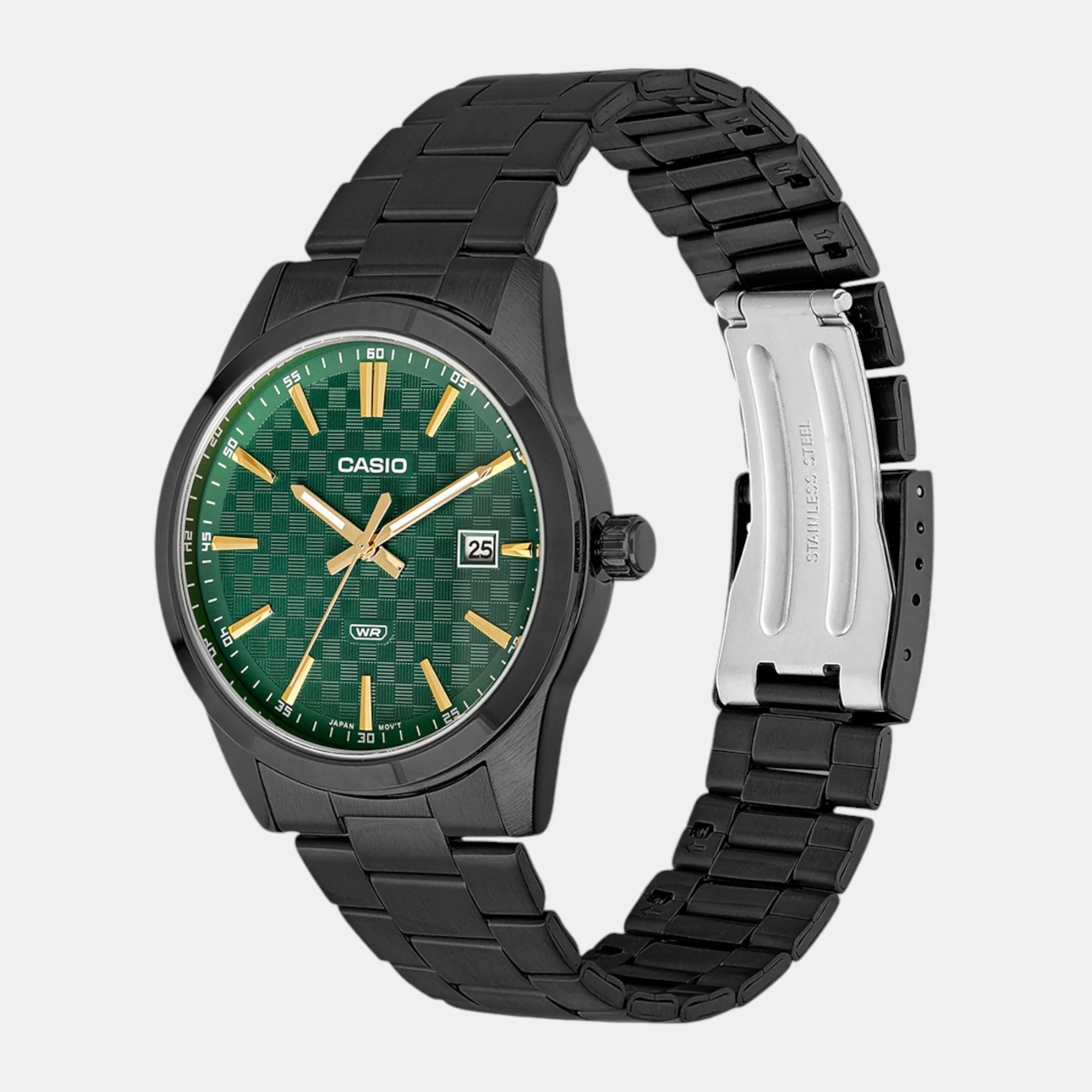 Enticer Men Quartz Green Dial Analog Stainless Steel Watch A2240 - Image 4