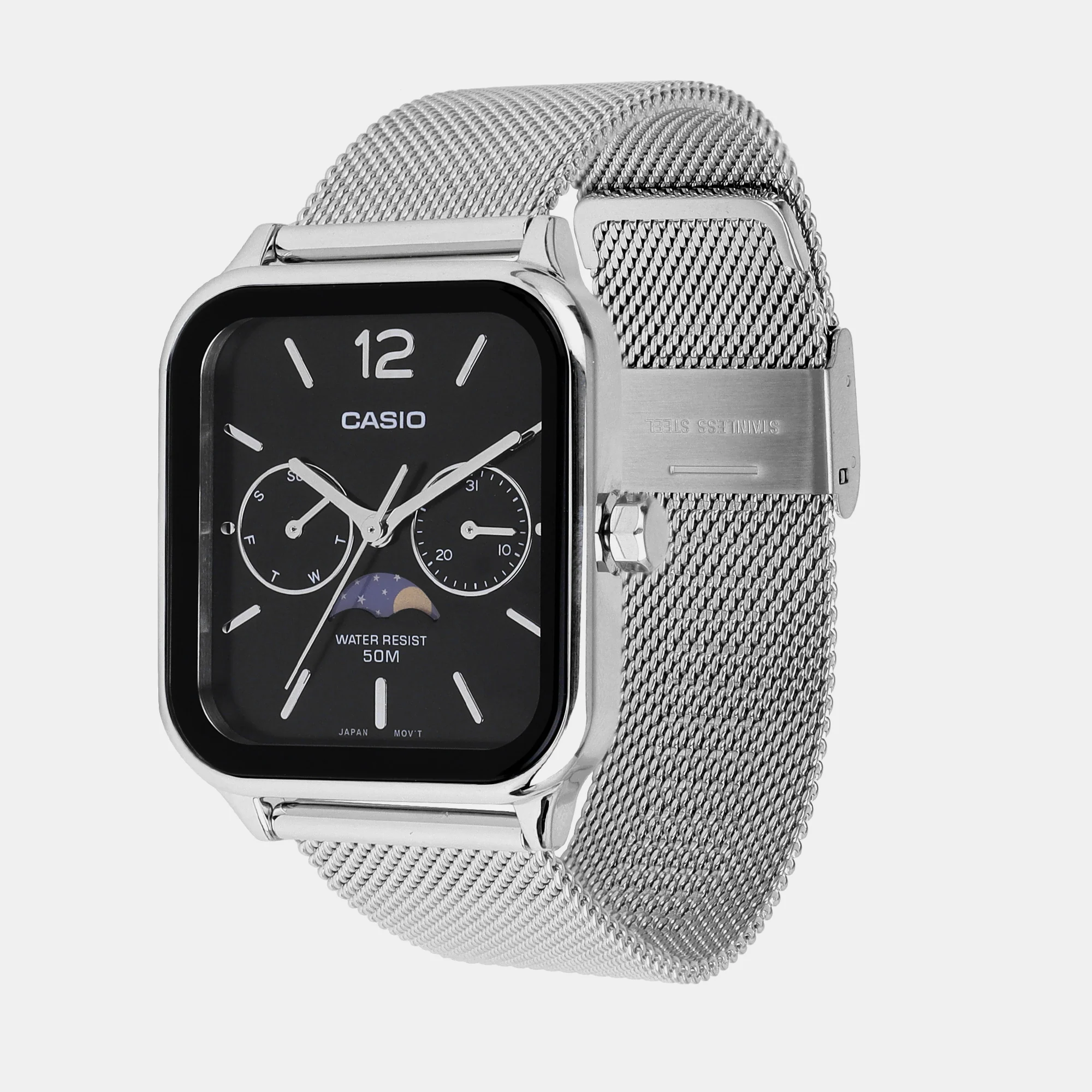 Enticer Men Quartz Grey Dial Chronograph Stainless Steel Watch A2188 - Image 2