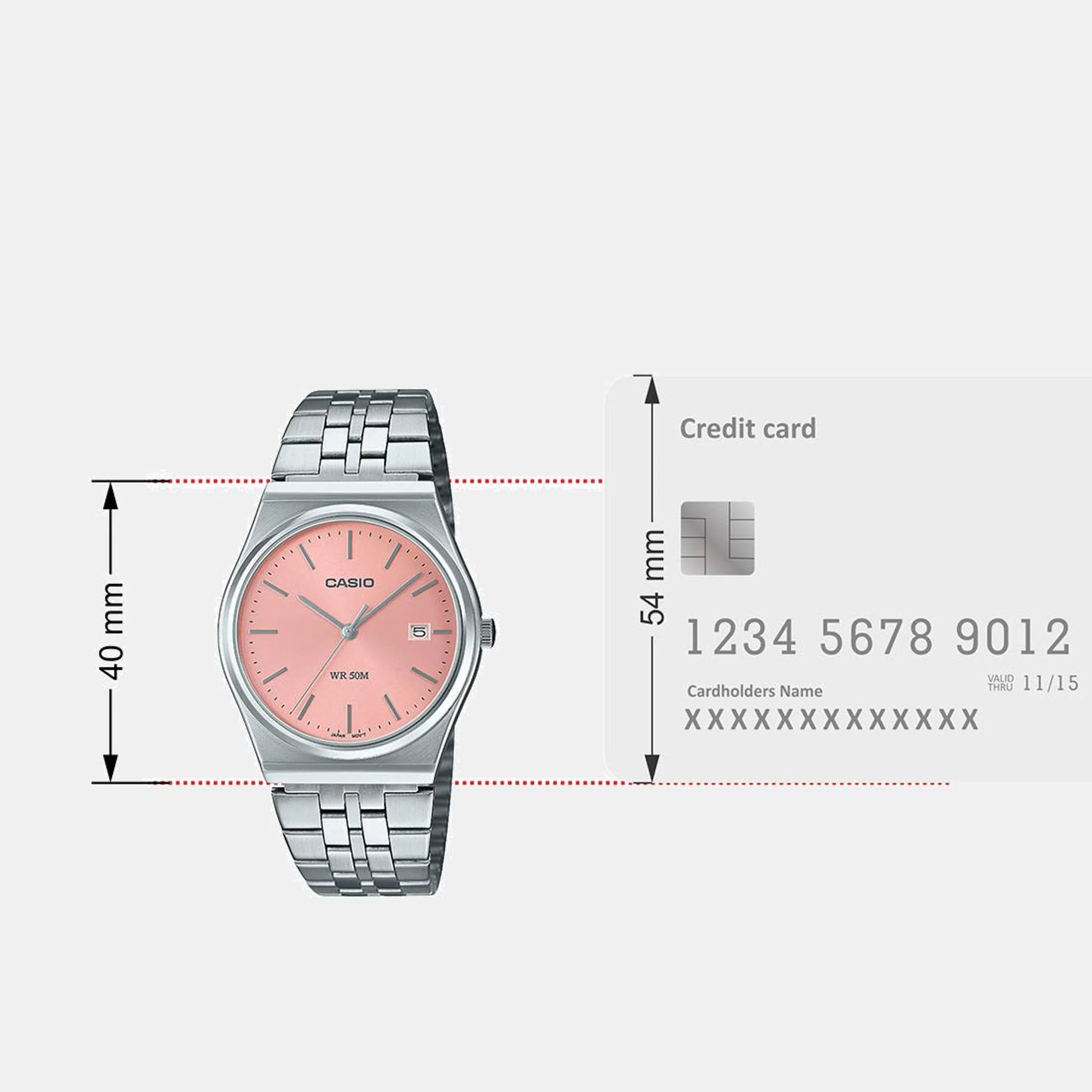 Enticer Men Quartz Pink Dial Analog Stainless Steel Watch A2200 - Image 9