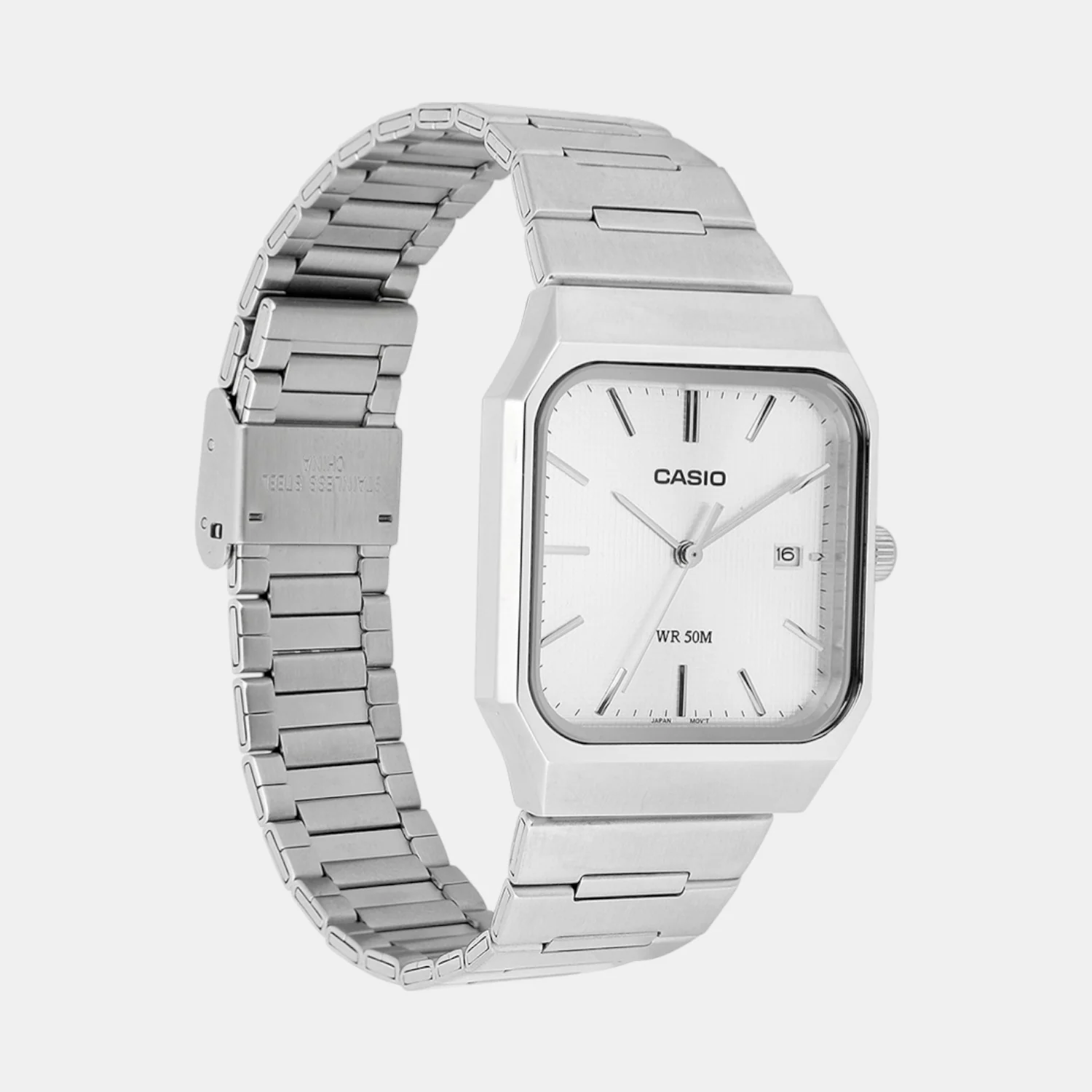 Enticer Men Quartz Silver Dial Analog Stainless Steel Watch A2468 - Image 2