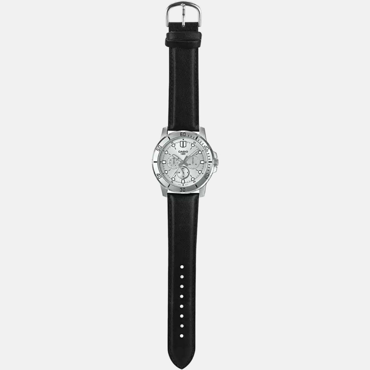 Enticer Men Quartz Silver Dial Chronograph Leather Watch A1753 - Image 6