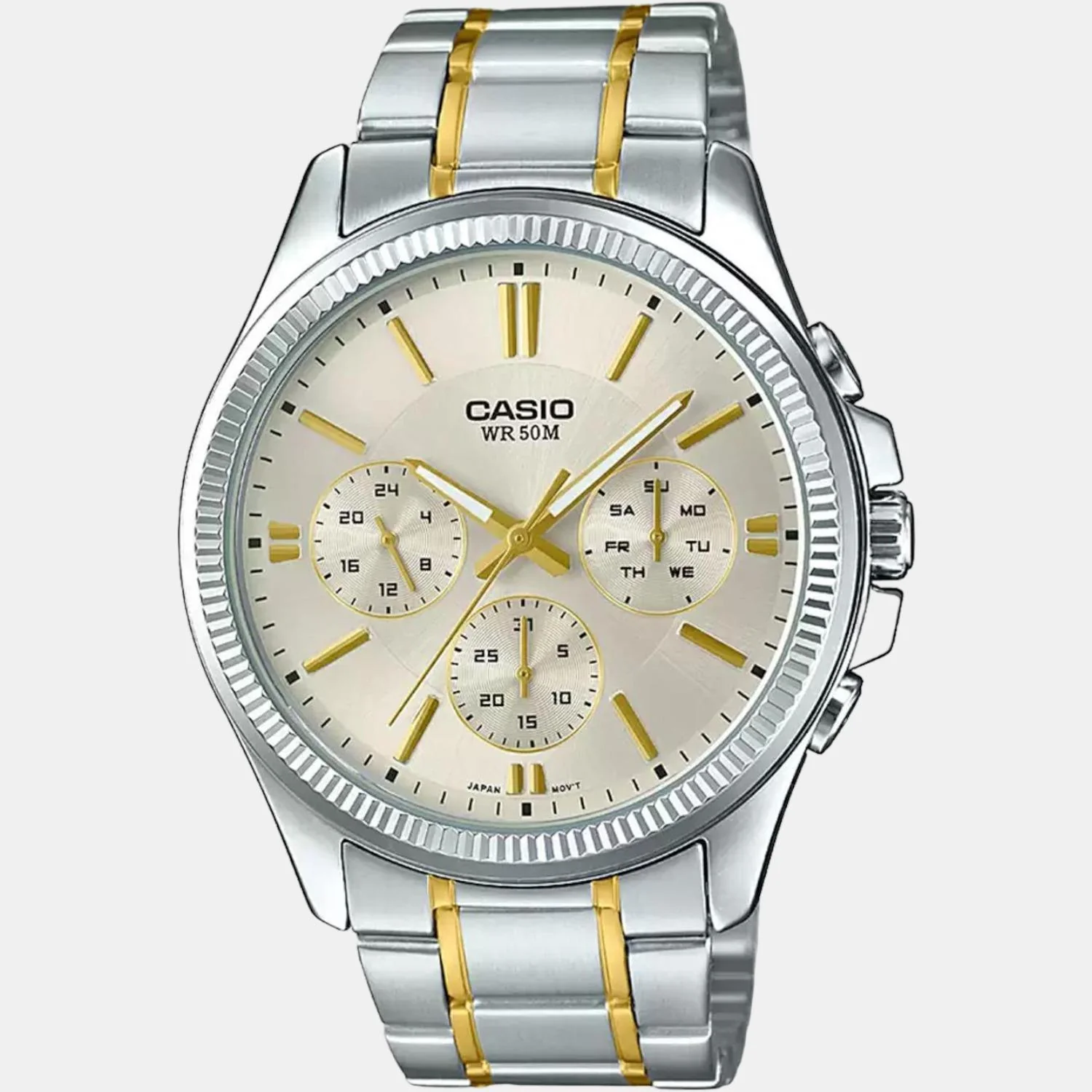 Enticer Men Quartz Silver Dial Chronograph Stainless Steel Watch A1657 - Image 2