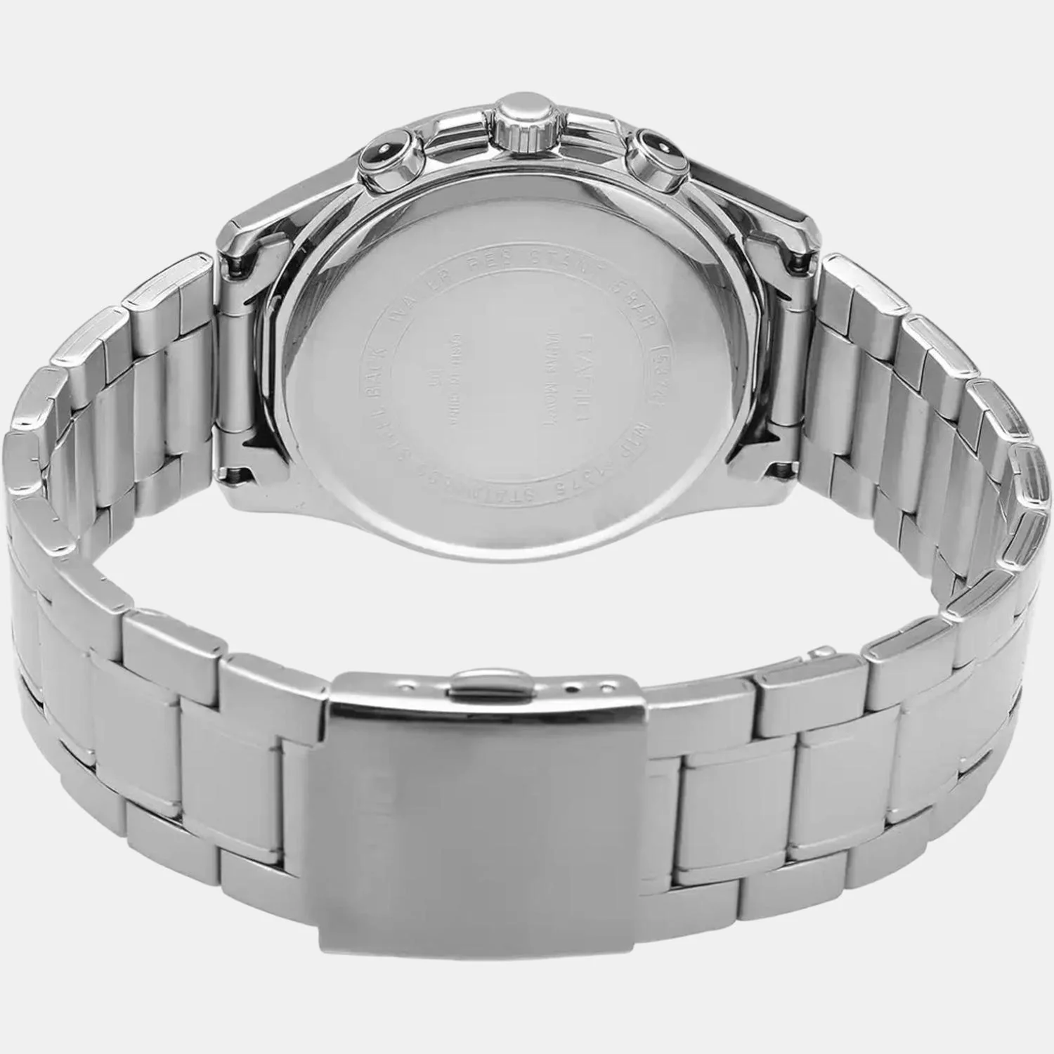 Enticer Men Quartz Silver Dial Chronograph Stainless Steel Watch A837 - Image 4