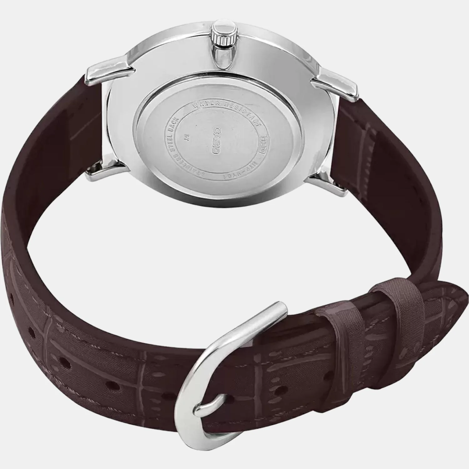 Enticer Men Quartz Silver Dial Analog Leather Watch A1618 - Image 5