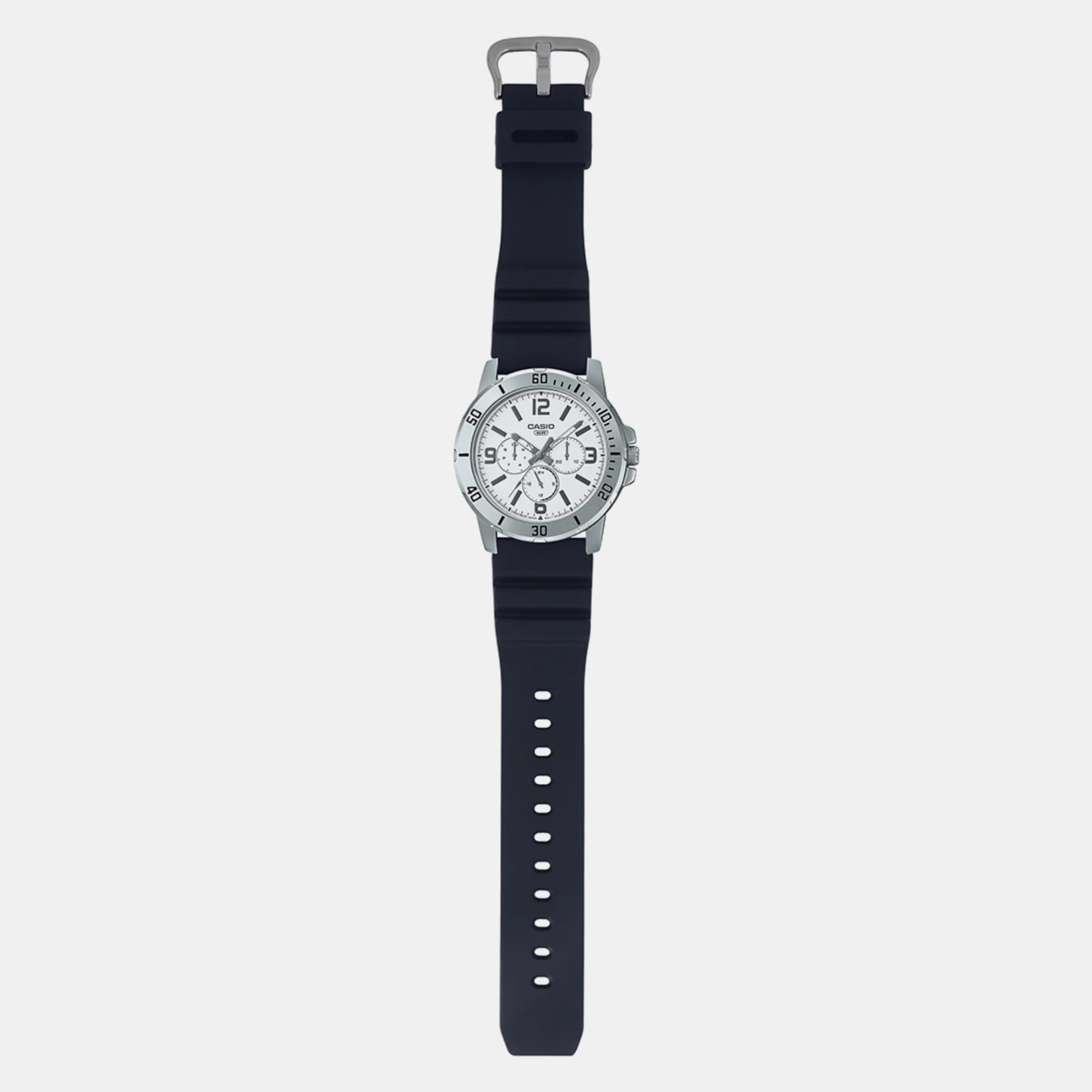Enticer Men Quartz White Dial Chronograph Resin Watch A2146 - Image 5