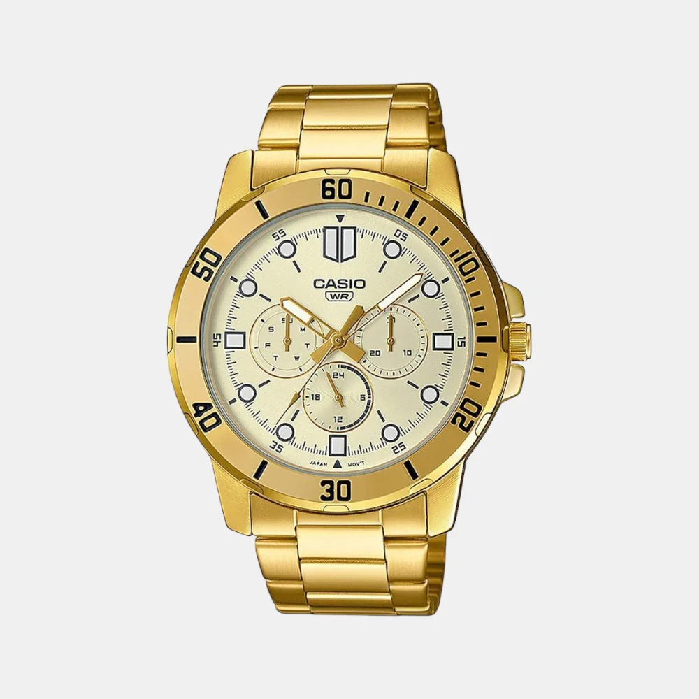Enticer Men Quartz White Dial Chronograph Stainless Steel Watch A1857