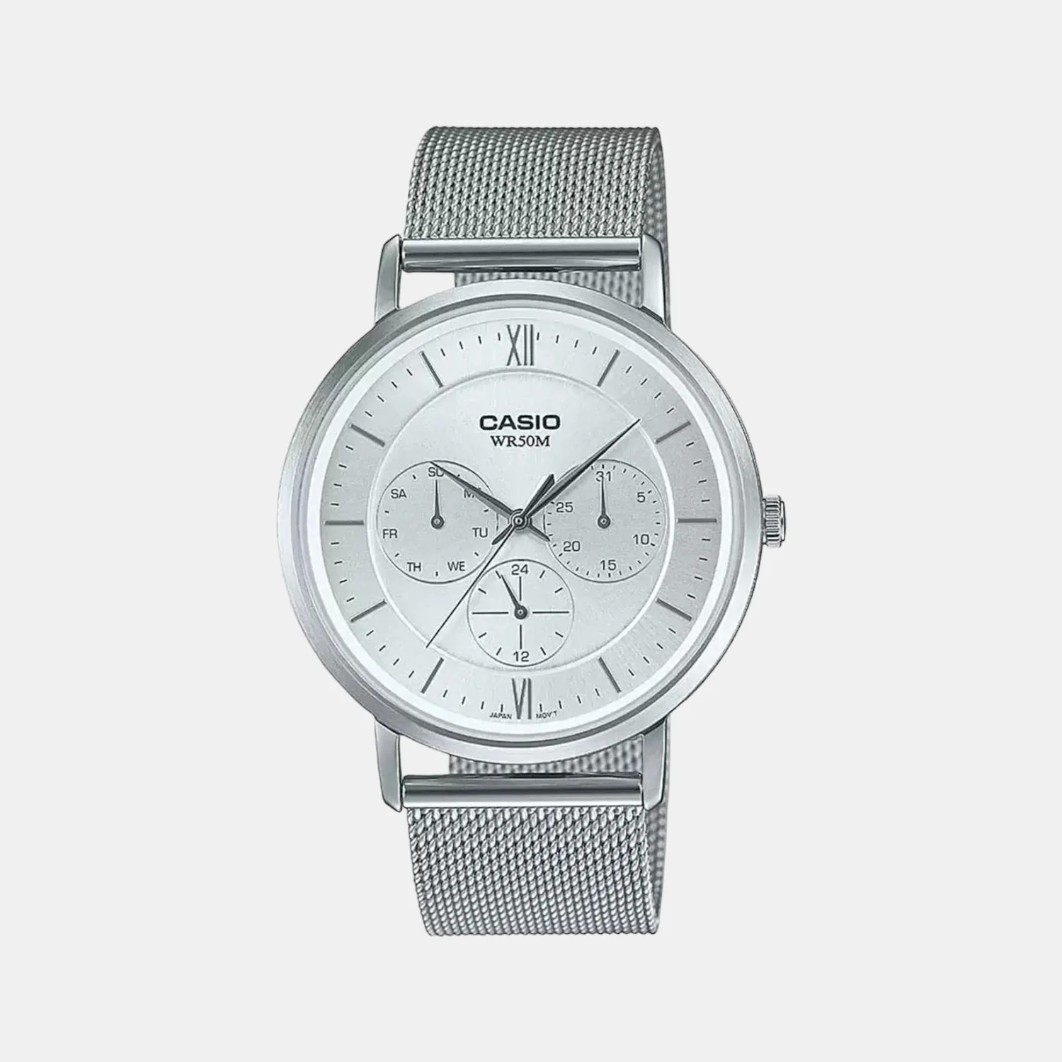 Enticer Men Quartz White Dial Chronograph Stainless Steel Watch A1922