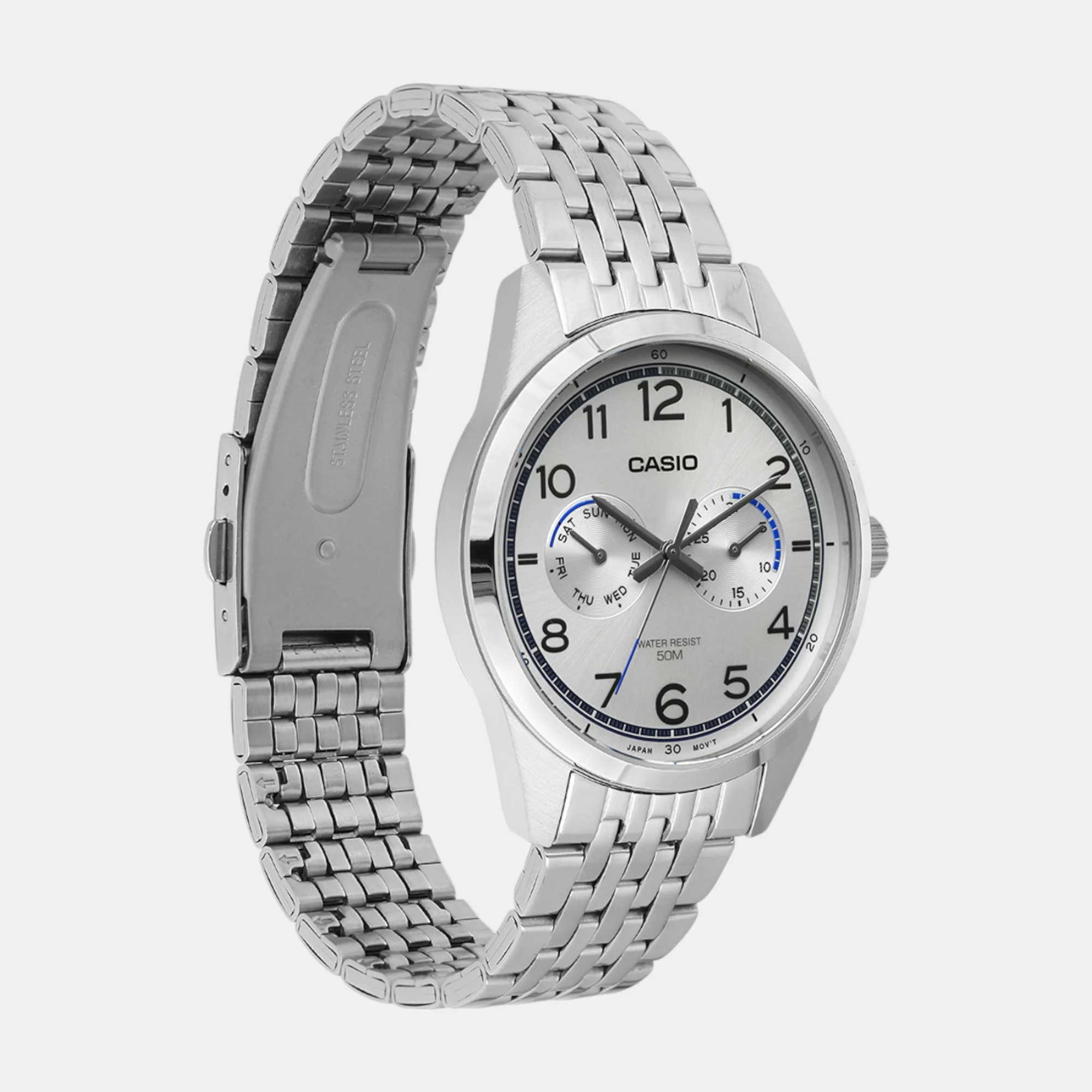 Enticer Men Quartz White Dial Multi-Function Stainless Steel Watch A2333 - Image 3