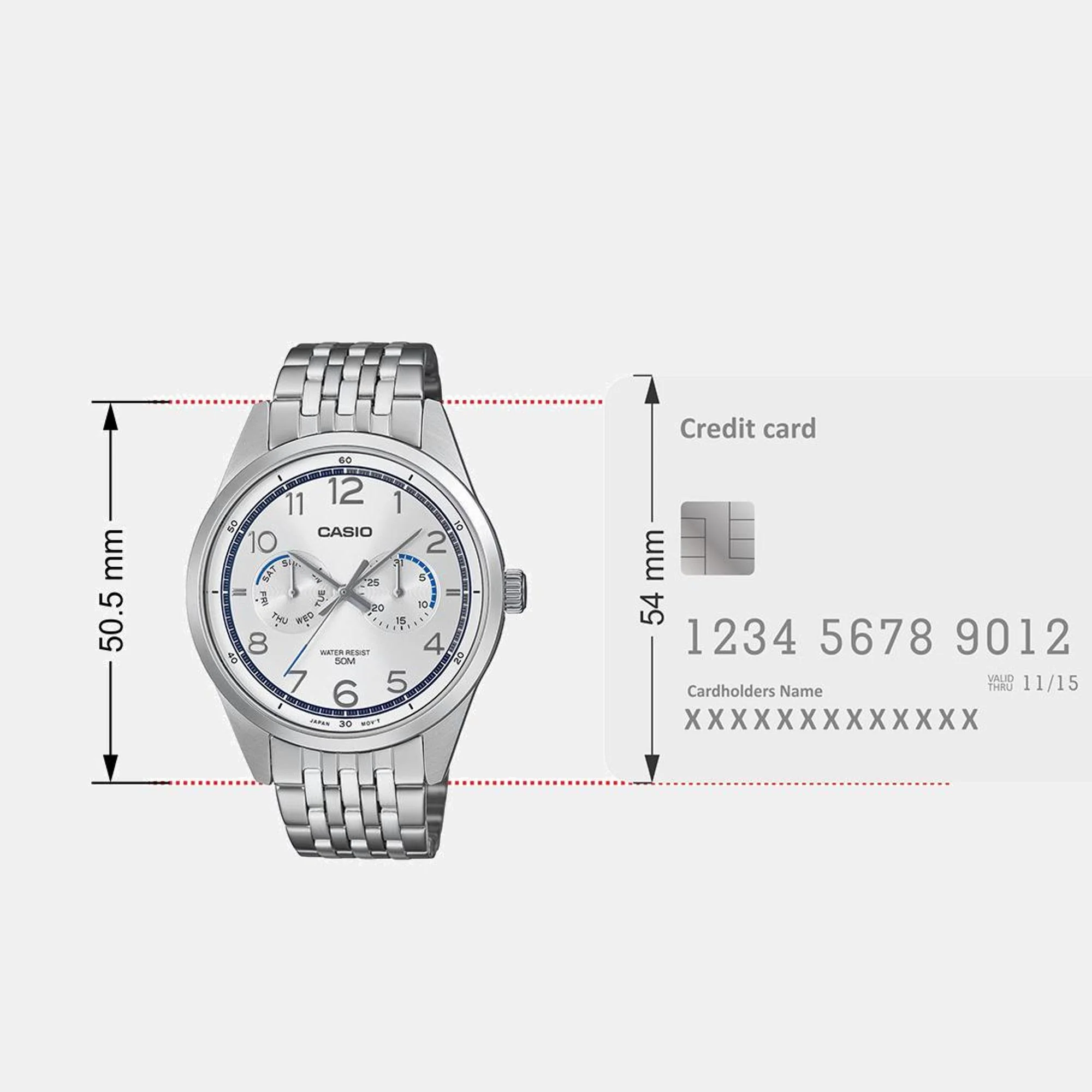 Enticer Men Quartz White Dial Multi-Function Stainless Steel Watch A2333 - Image 8