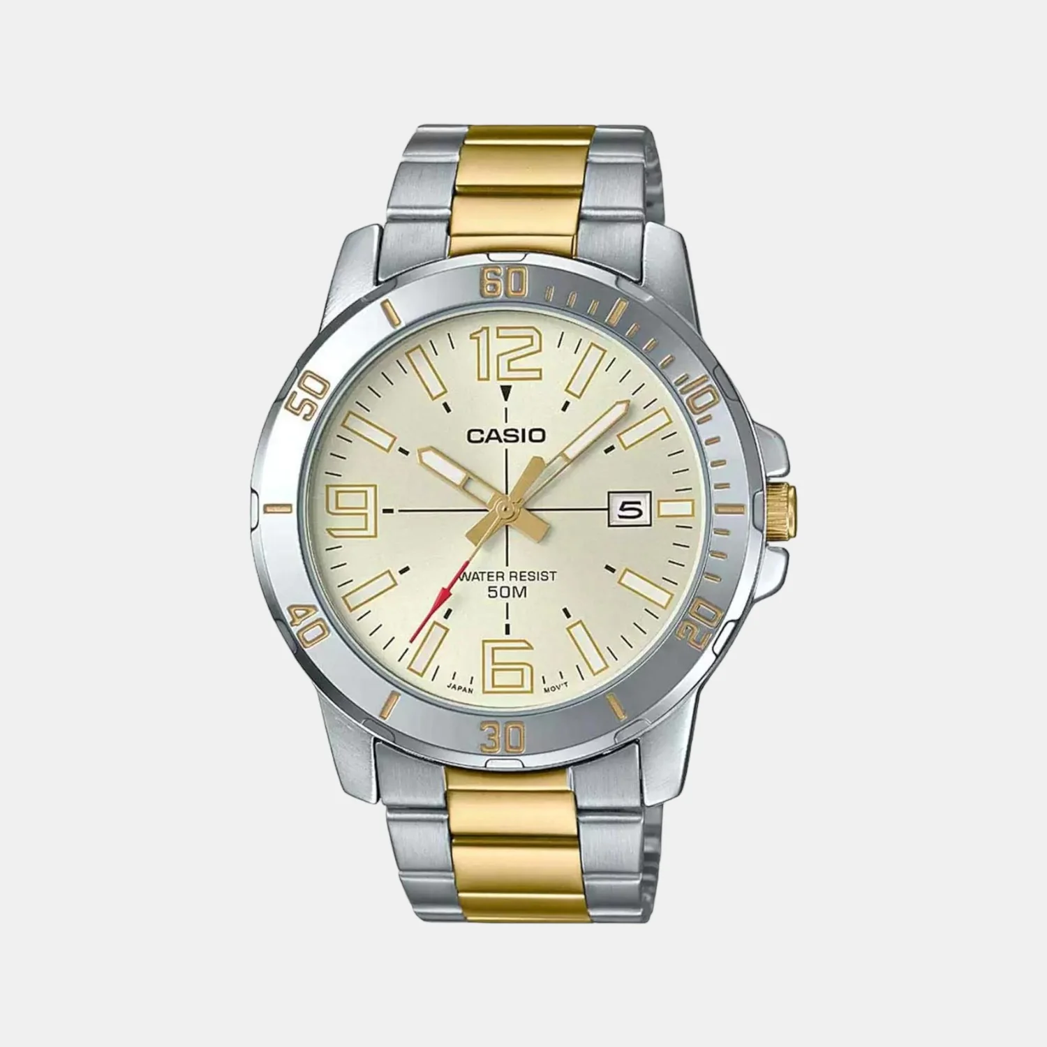 Enticer Men Quartz Yellow Dial Analog Stainless Steel Watch A1736
