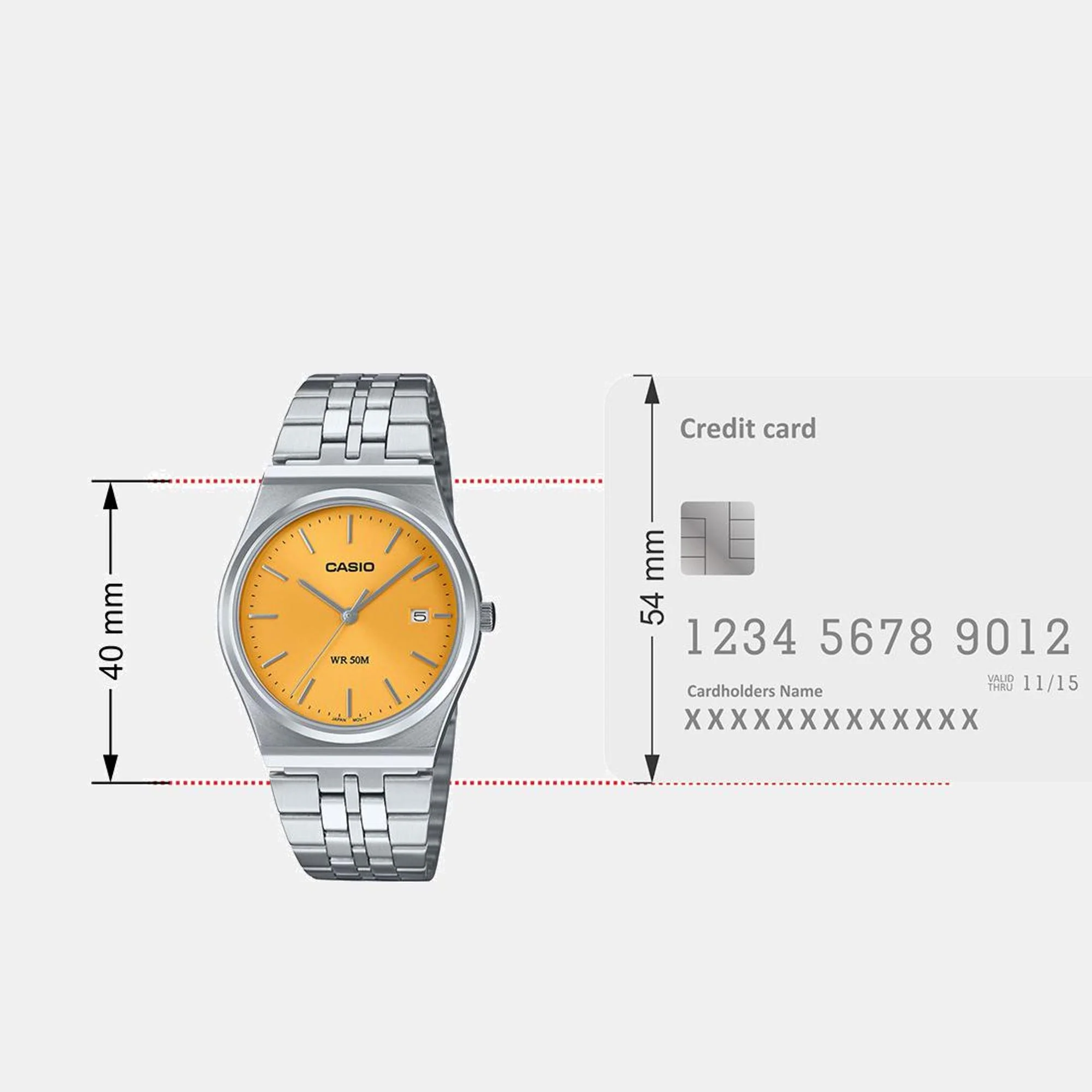 Enticer Men Quartz Yellow Dial Analog Stainless Steel Watch A2238 - Image 8