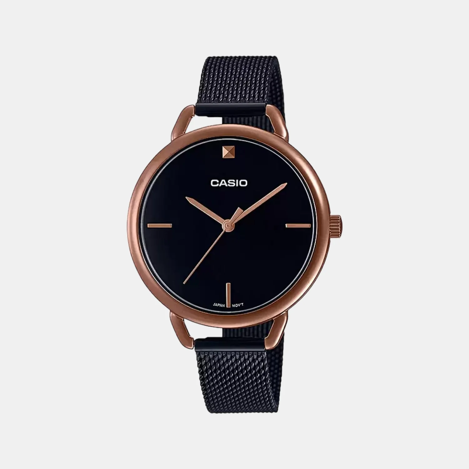 Enticer Women Quartz Black Dial Analog Mesh Watch A1811