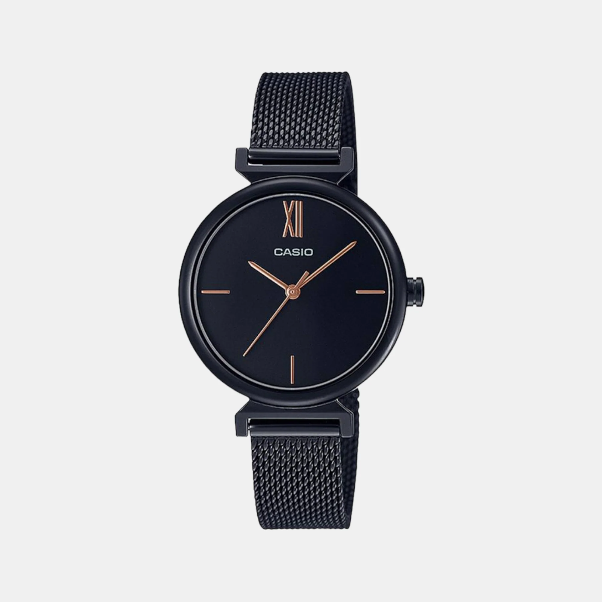 Enticer Women Quartz Black Dial Analog Mesh Watch A2126