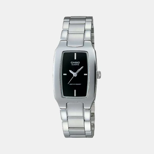 Enticer Women Quartz Black Dial Analog Stainless Steel Watch SH18