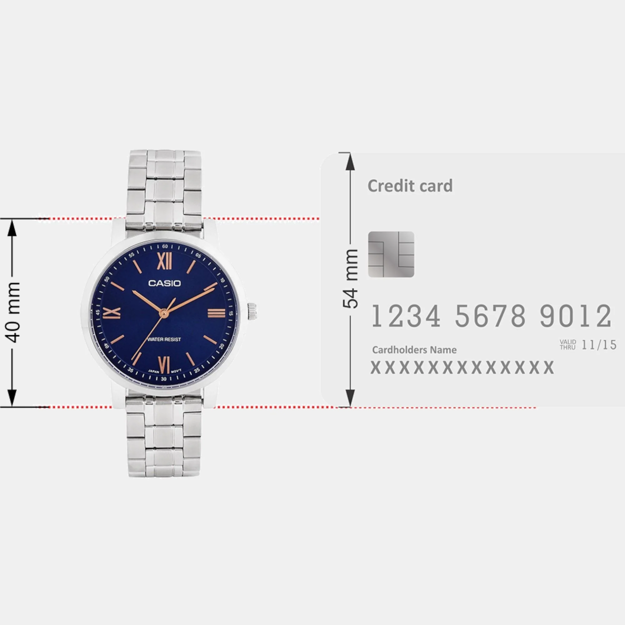 Enticer Women Quartz Blue Dial Analog Stainless Steel Watch A2155 - Image 8