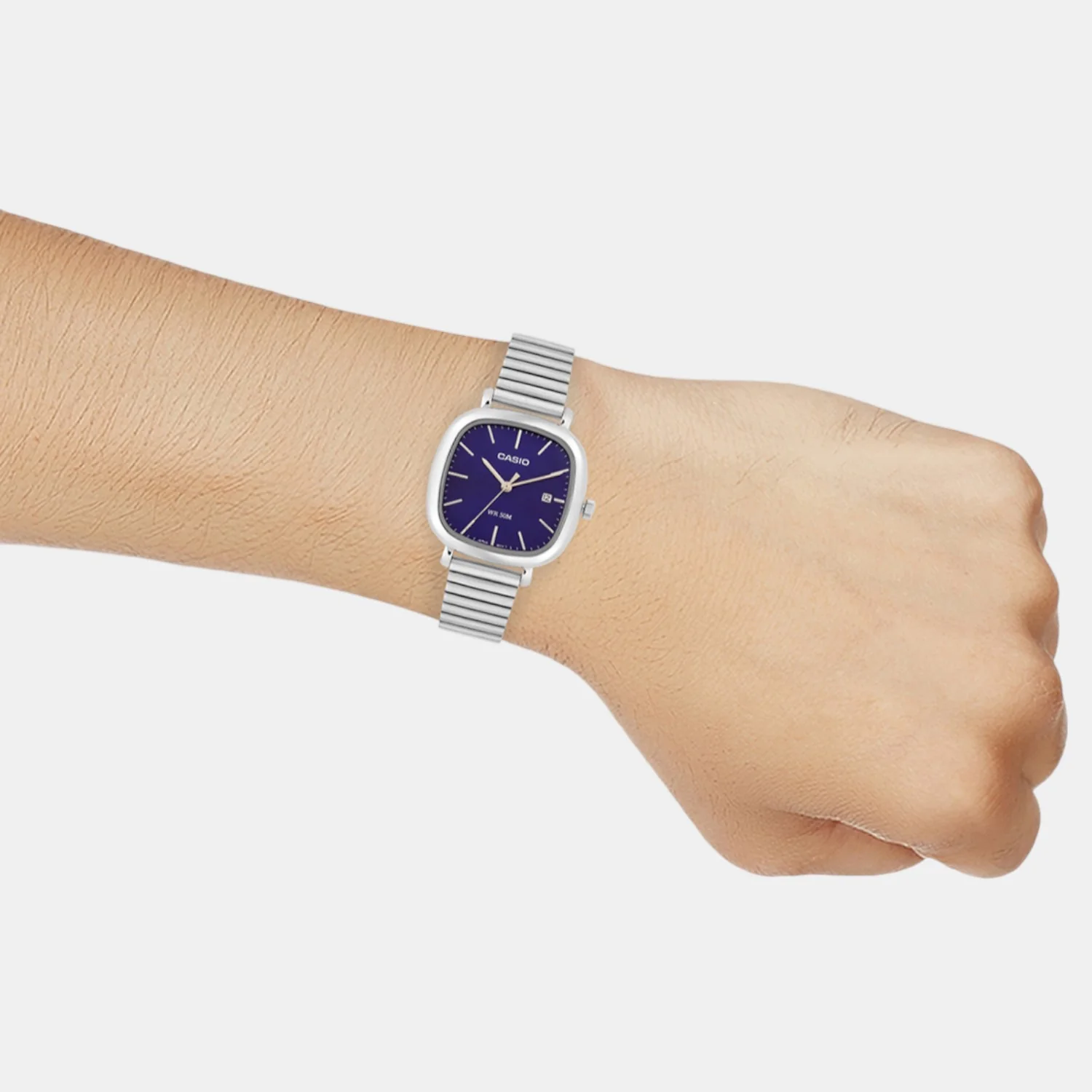 Enticer Women Quartz Blue Dial Analog Stainless Steel Watch A2462 - Image 3