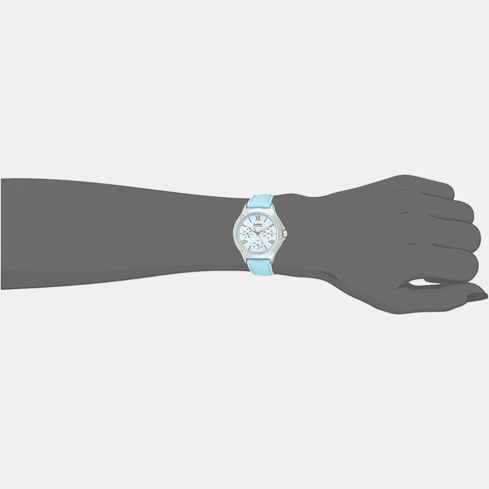 Enticer Women Quartz Blue Dial Chronograph Leather Watch A1701 - Image 6