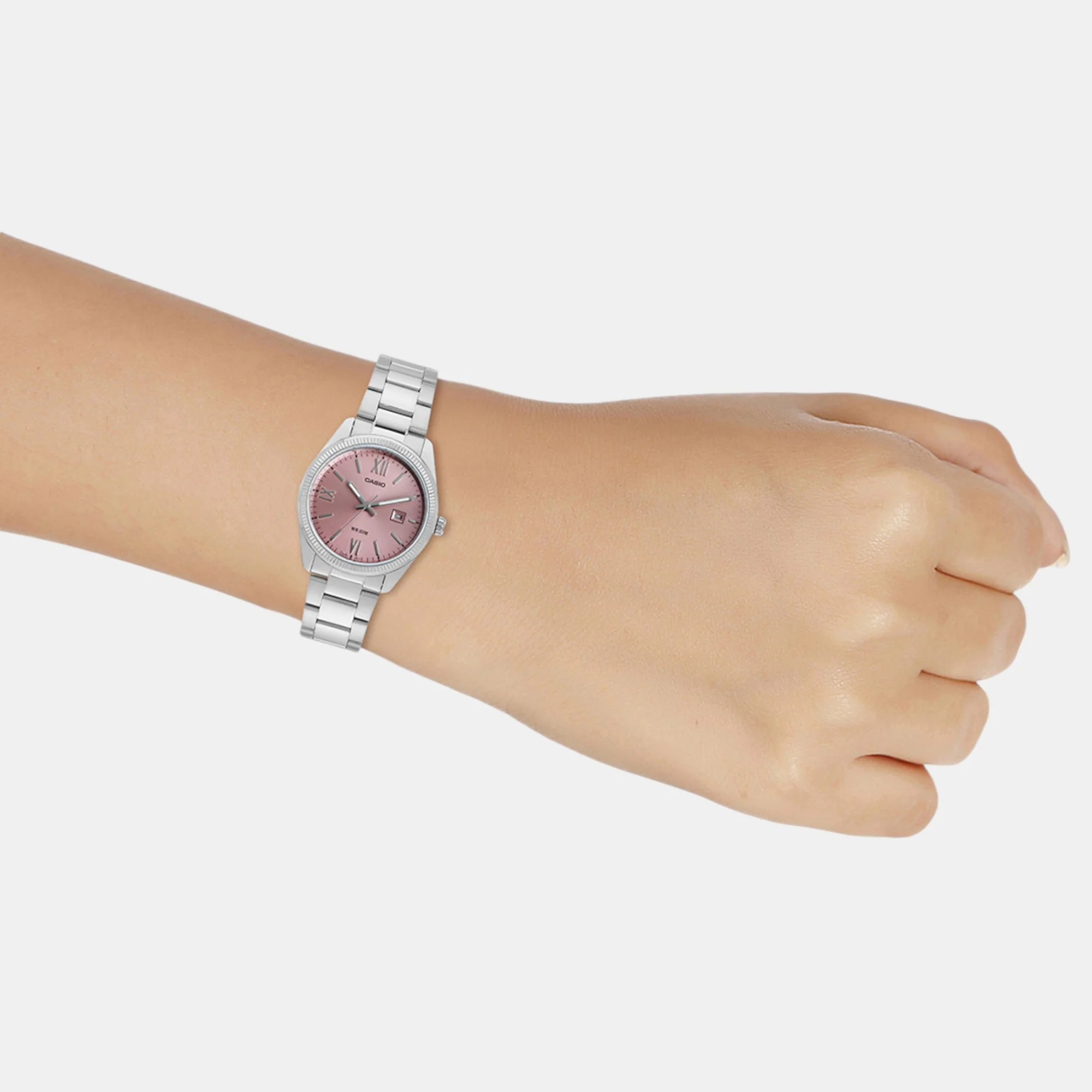 Enticer Women Quartz Pink Dial Analog Stainless Steel Watch A2360 - Image 8