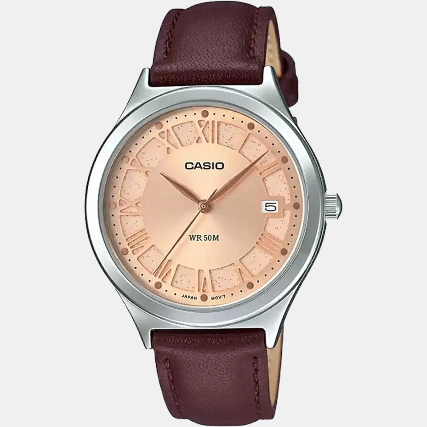 Enticer Women Quartz Rose Gold Dial Analog Leather Watch A1593 - Image 2