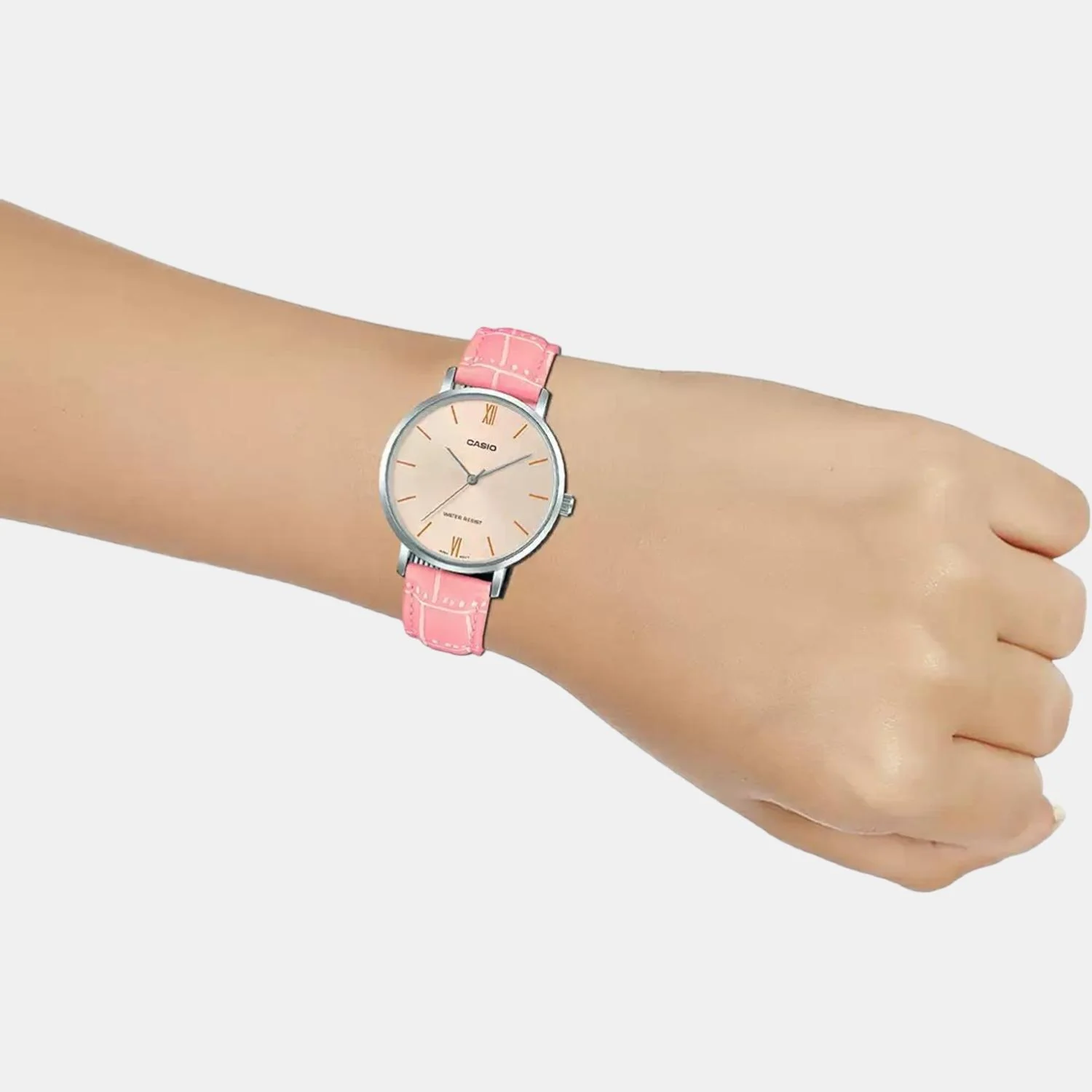 Enticer Women Quartz Rose Gold Dial Analog Leather Watch A1630 - Image 7