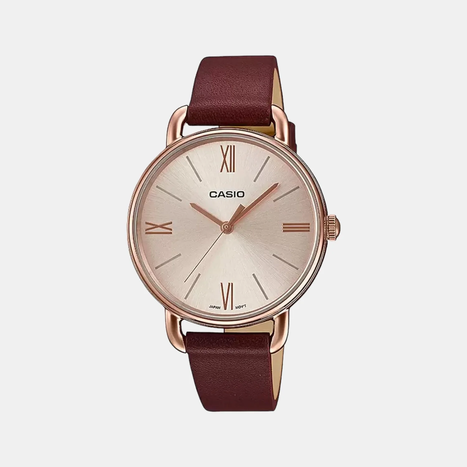 Enticer Women Quartz Rose Gold Dial Analog Leather Watch A1806