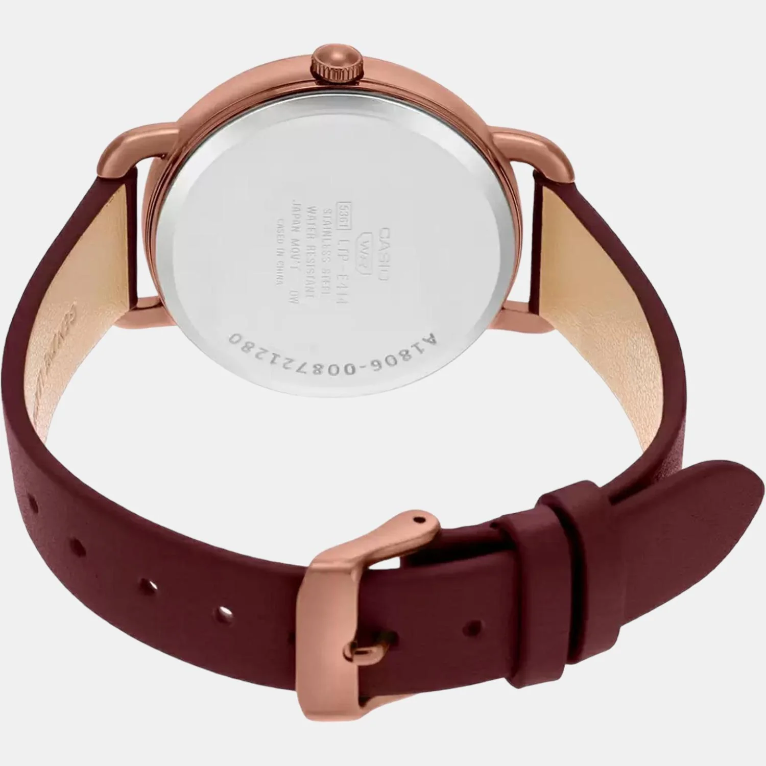 Enticer Women Quartz Rose Gold Dial Analog Leather Watch A1806 - Image 5