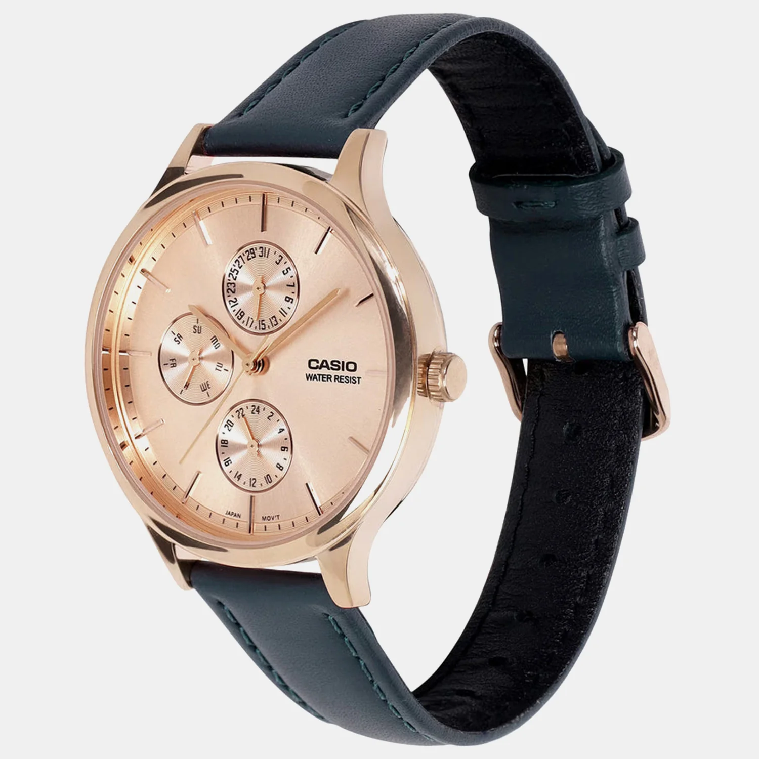 Enticer Women Quartz Rose Gold Dial Multi-Function Leather Watch A2500 - Image 4