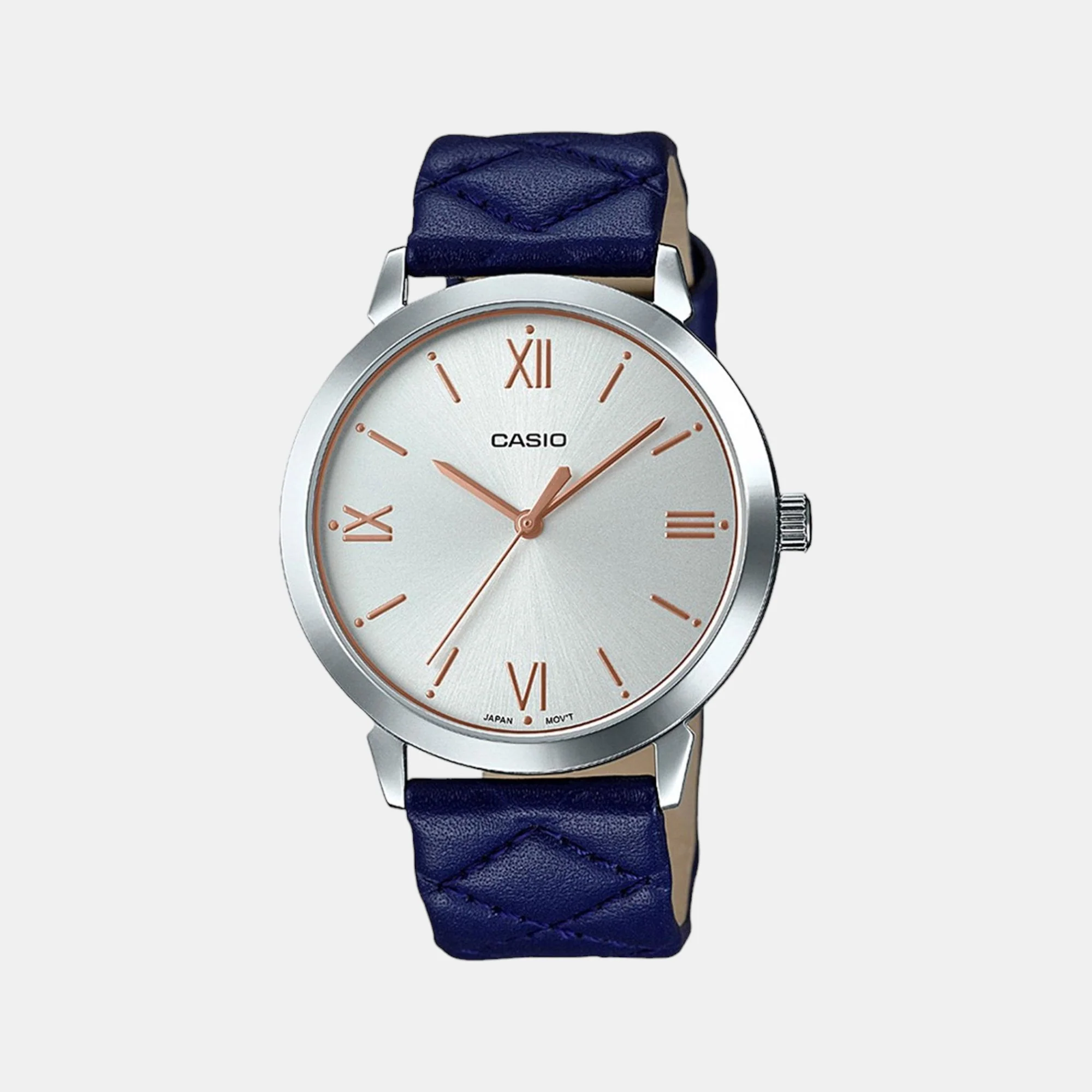 Enticer Women Quartz Silver Dial Analog Leather Watch A1482
