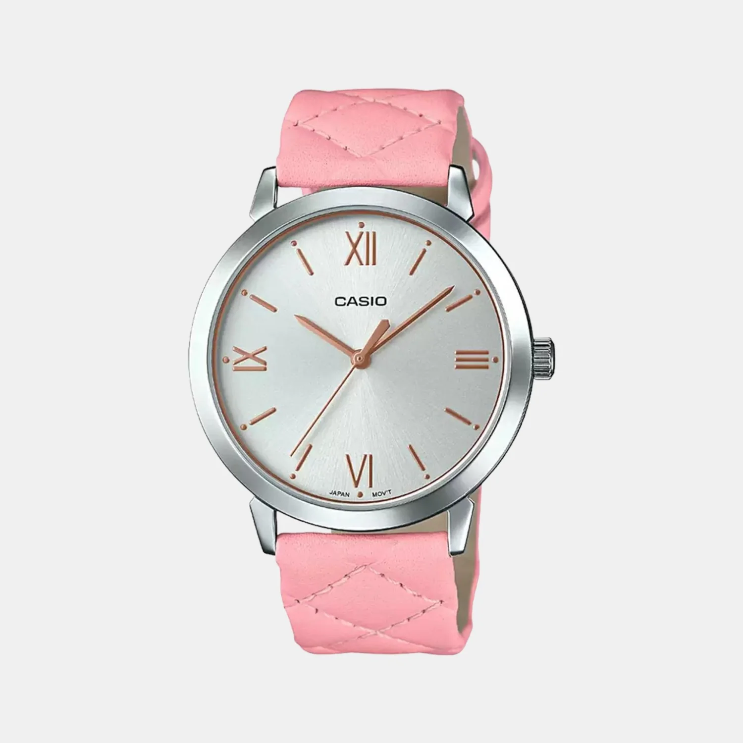 Enticer Women Quartz Silver Dial Analog Leather Watch A1483