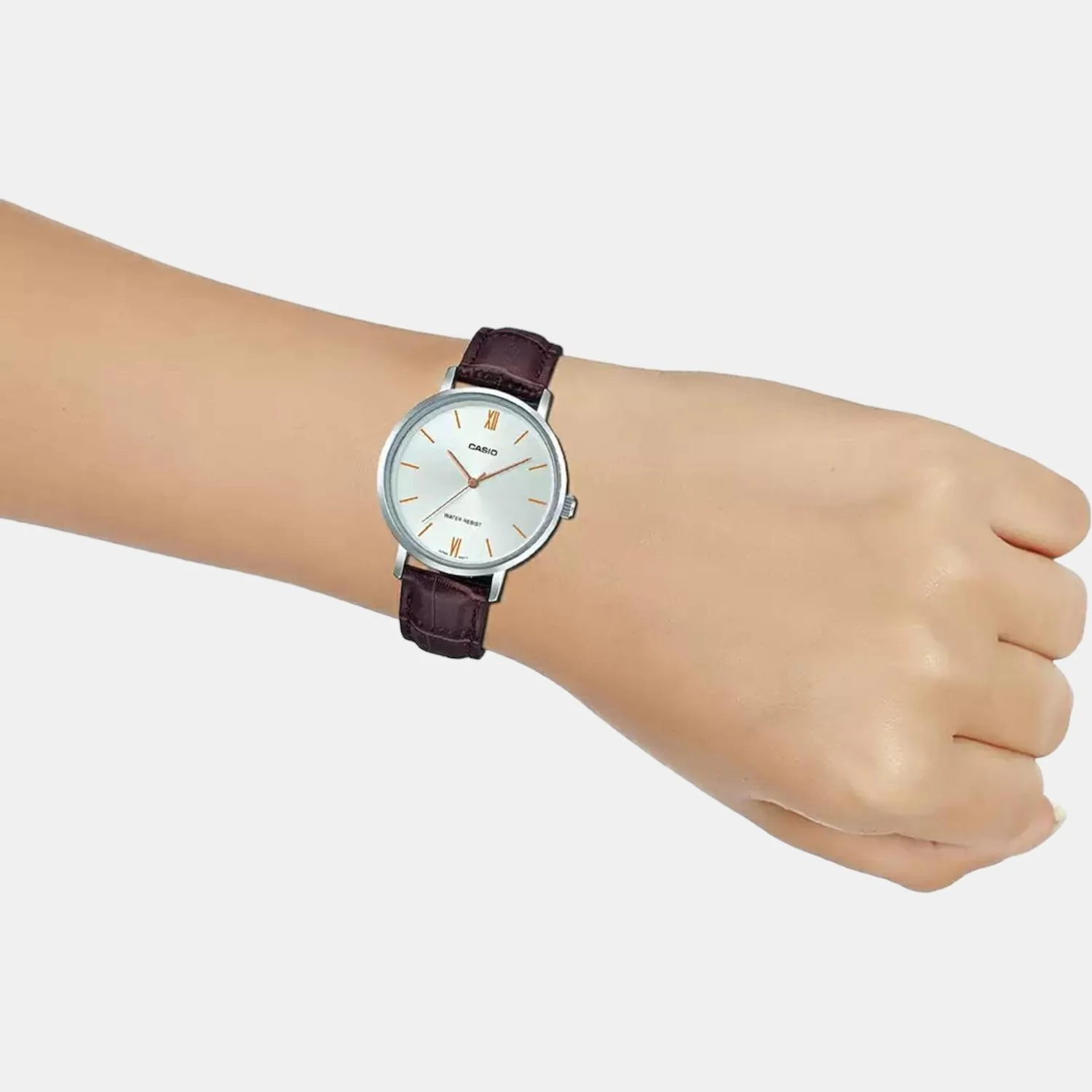 Enticer Women Quartz Silver Dial Analog Leather Watch A1628 - Image 7