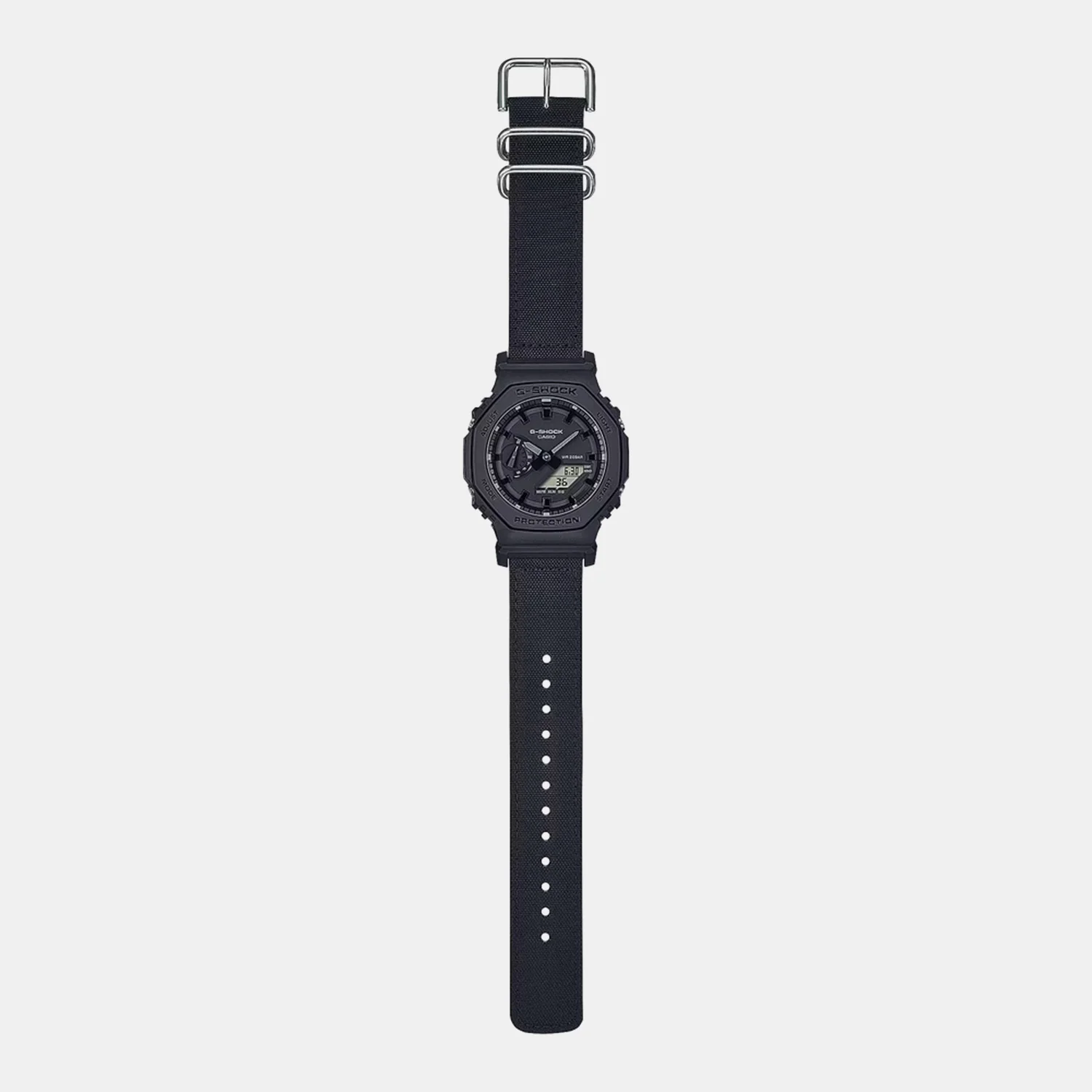 G-Shock Men Quartz Black Dial Analog-Digital Fabric Watch G1524 - Image 2