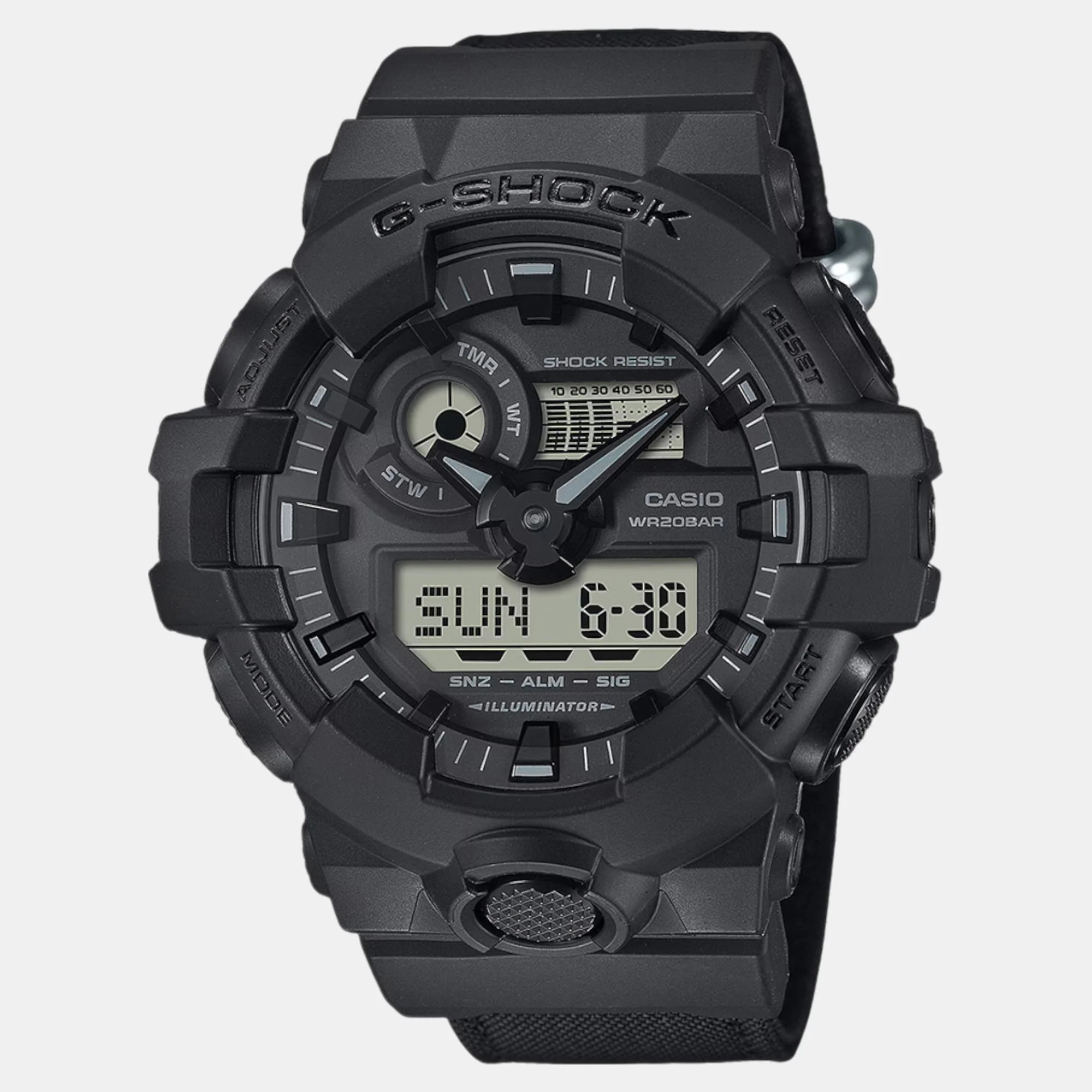 G-Shock Men Quartz Black Dial Analog-Digital Fabric Watch G1525 - Image 2