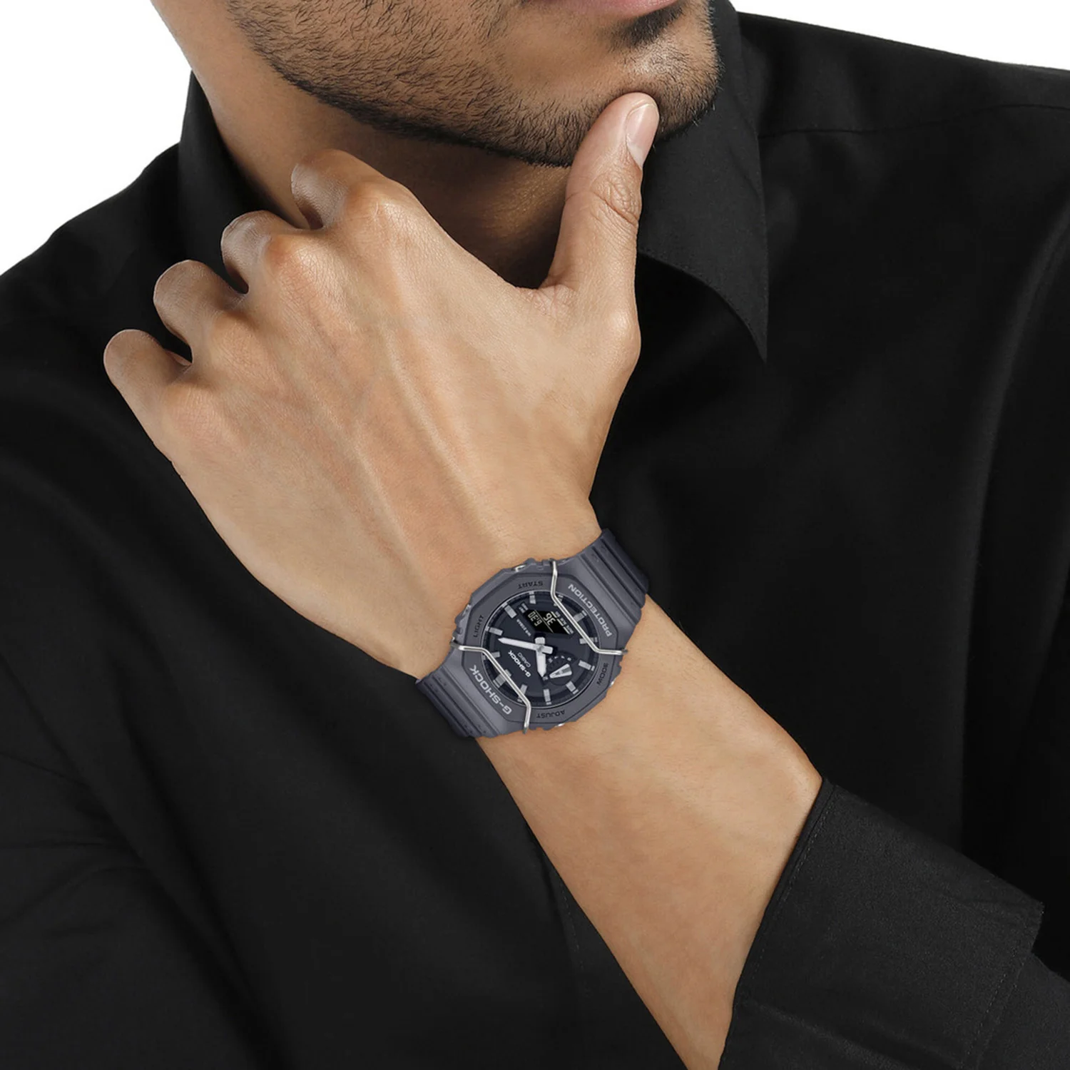 G-Shock Men Quartz Black Dial Analog-Digital Resin Watch G1340 - Image 3