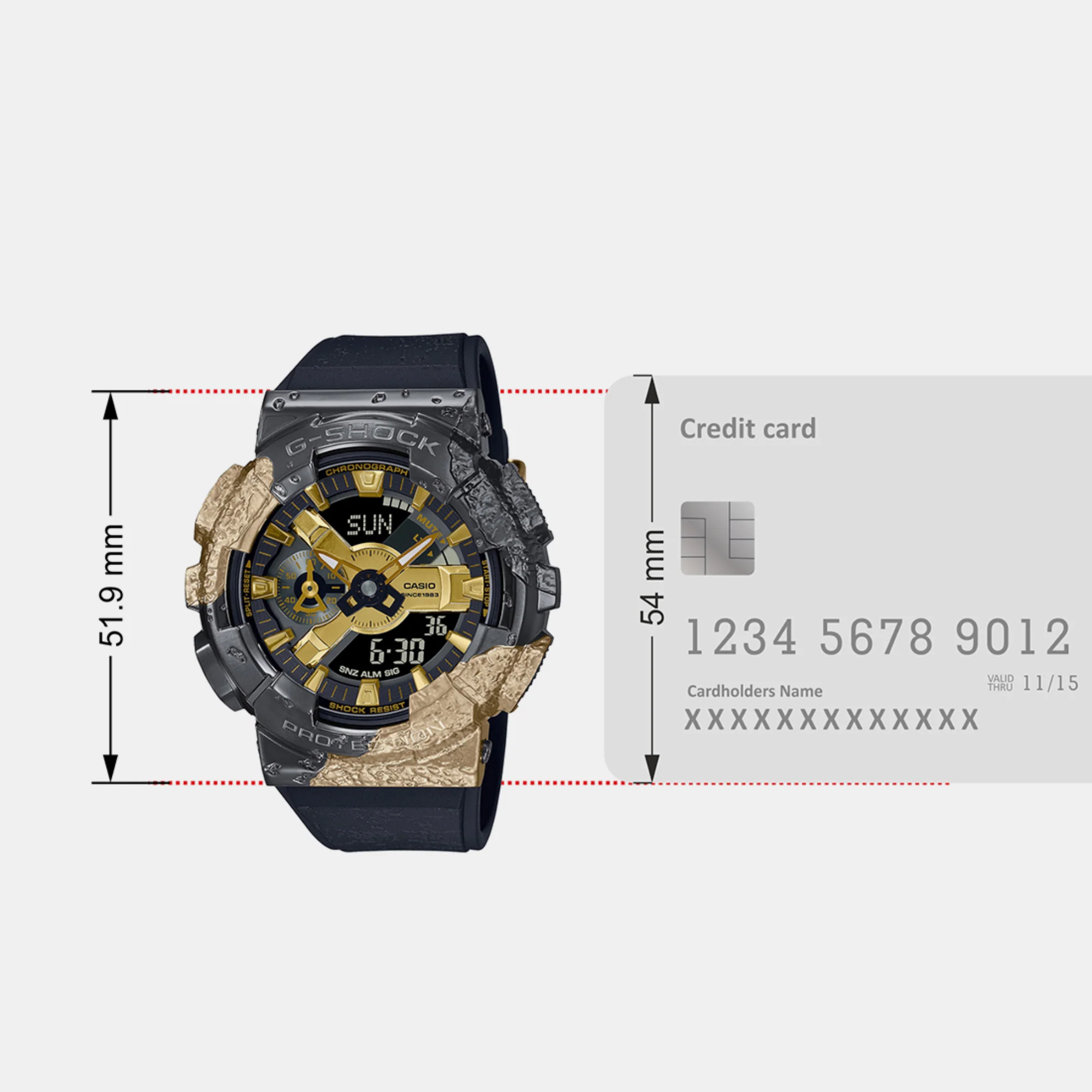 G-Shock Men Quartz Black Dial Analog-Digital Resin Watch G1346 - Image 8