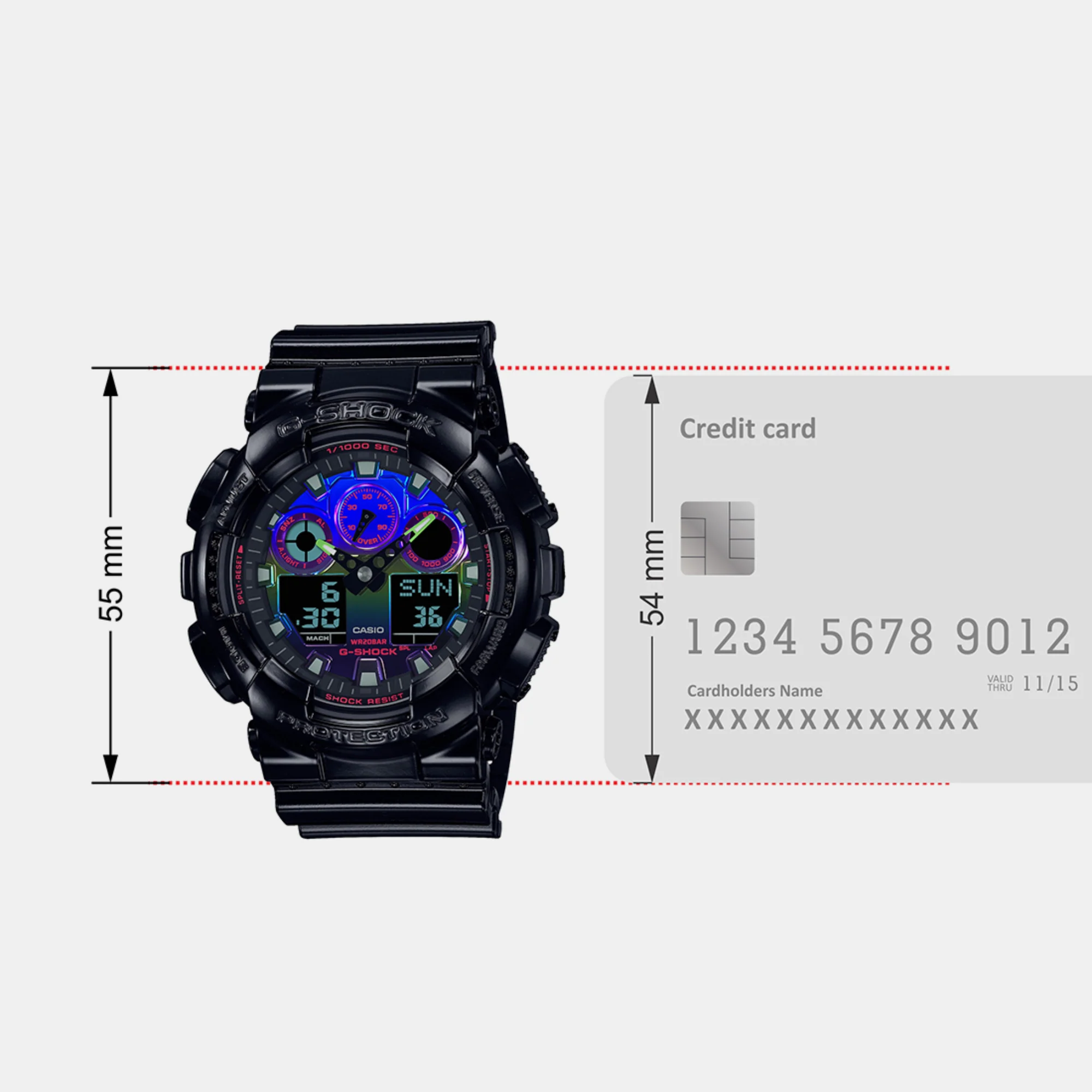 G-Shock Men Quartz Black Dial Analog-Digital Resin Watch G1365 - Image 7