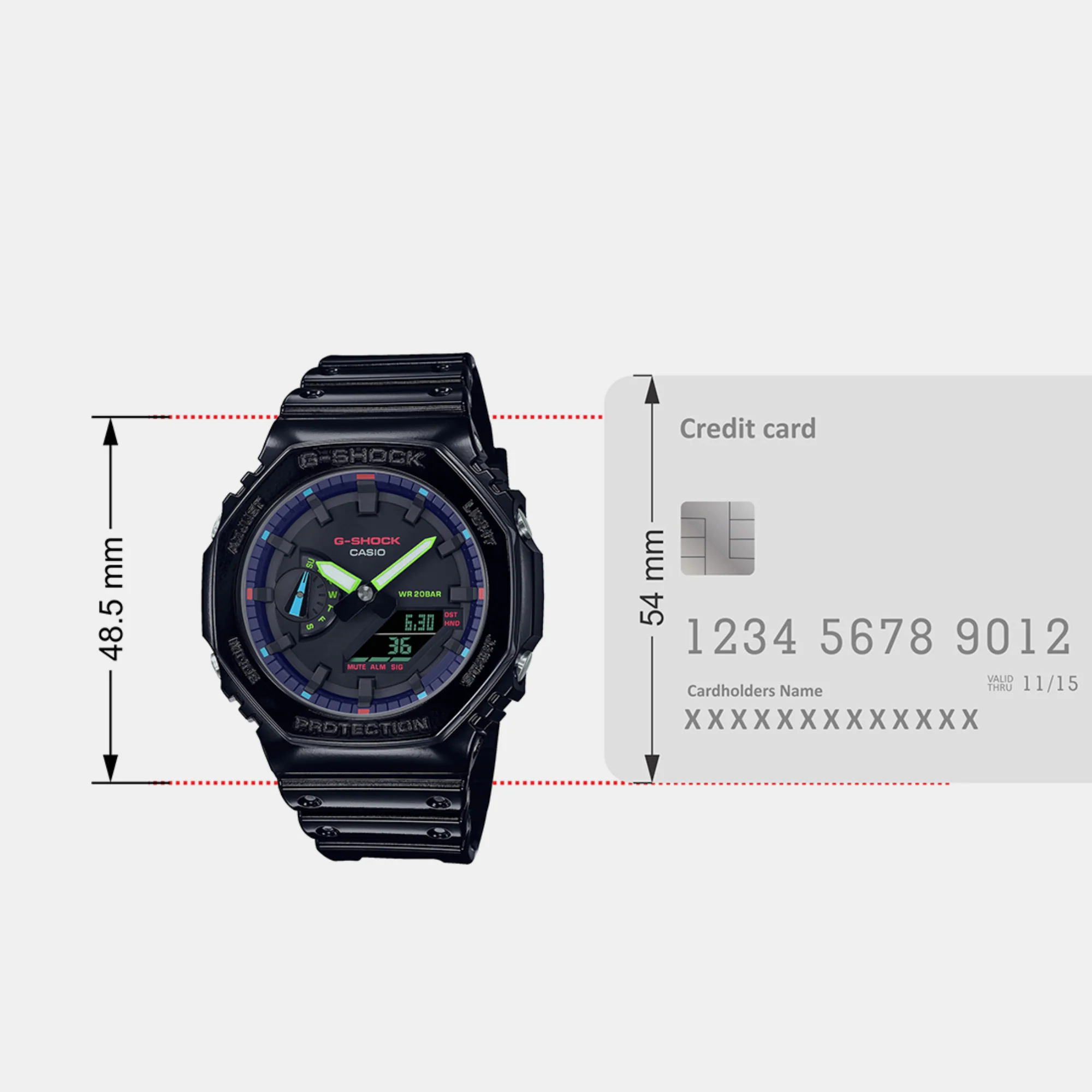 G-Shock Men Quartz Black Dial Analog-Digital Resin Watch G1367 - Image 7