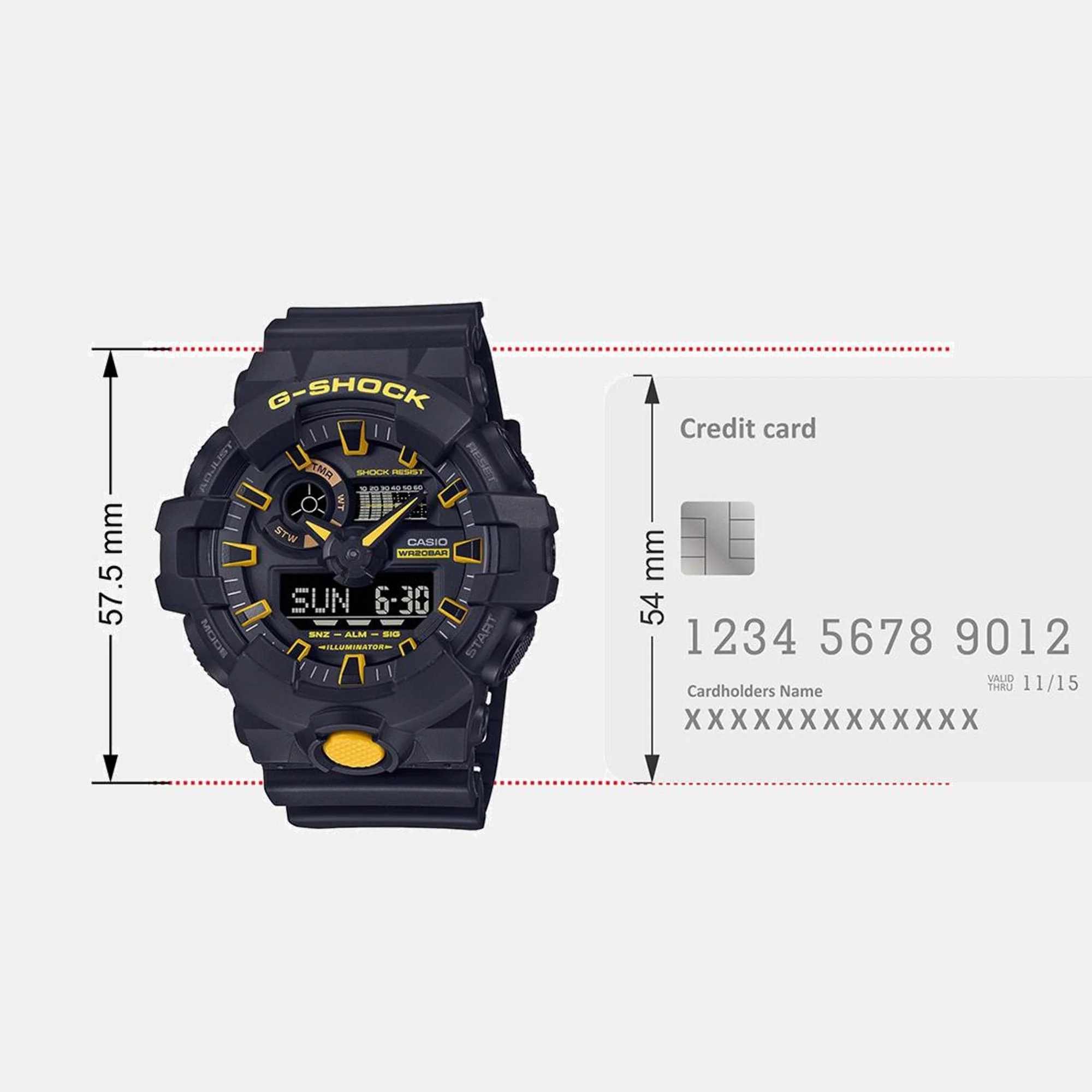G-Shock Men Quartz Black Dial Analog-Digital Resin Watch G1487 - Image 8