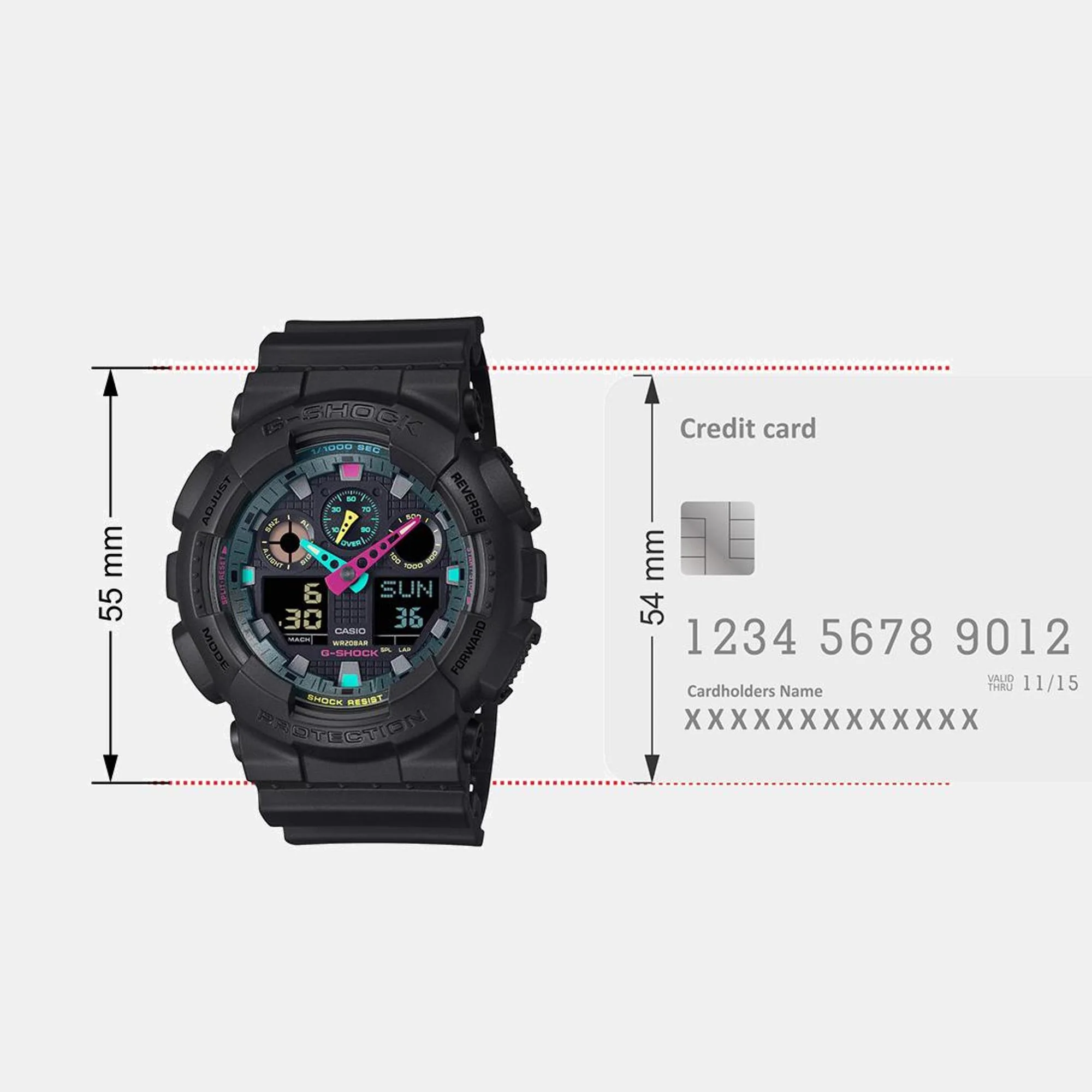 G-Shock Men Quartz Black Dial Analog-Digital Resin Watch G1549 - Image 9