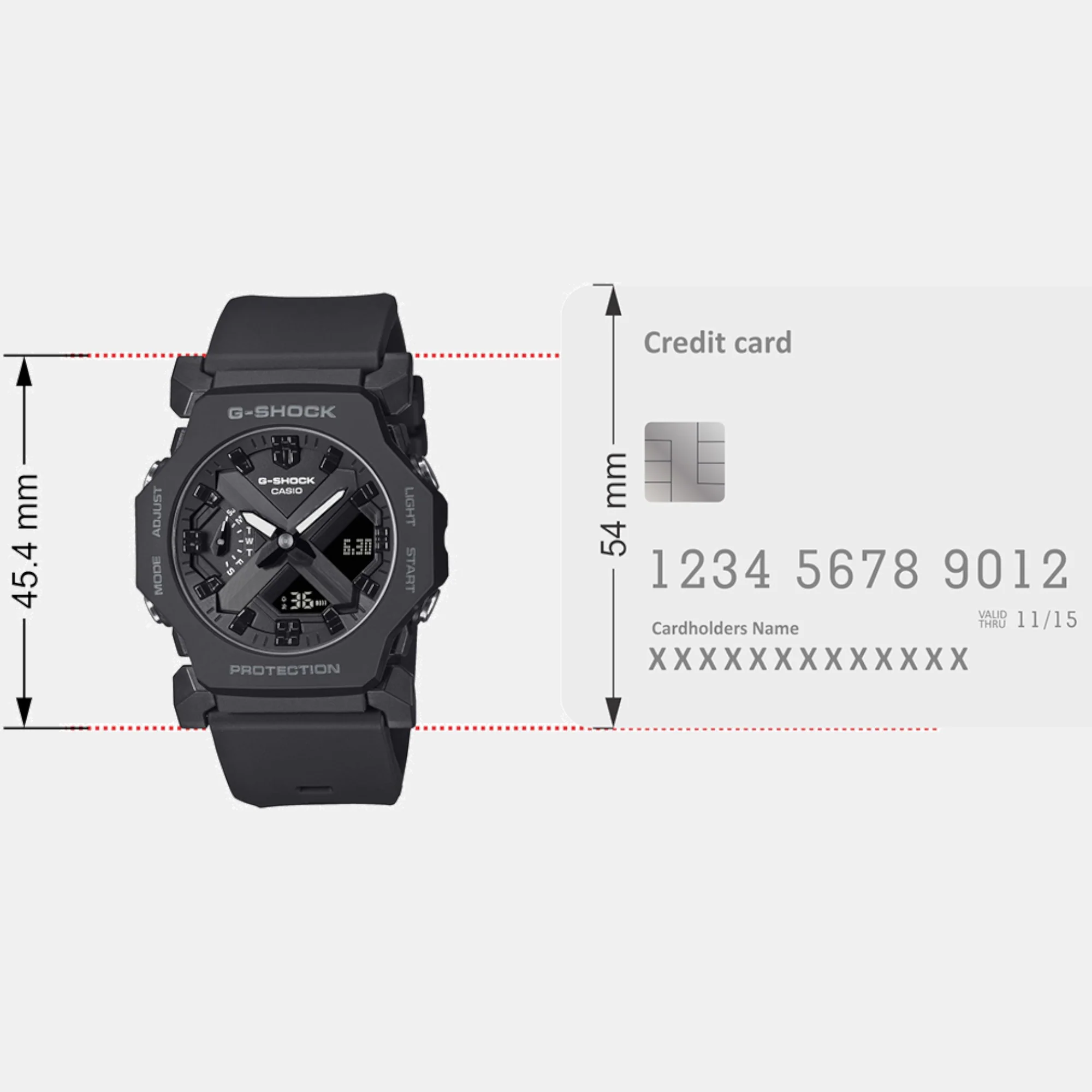 G-Shock Men Quartz Black Dial Analog-Digital Resin Watch G1551 - Image 9