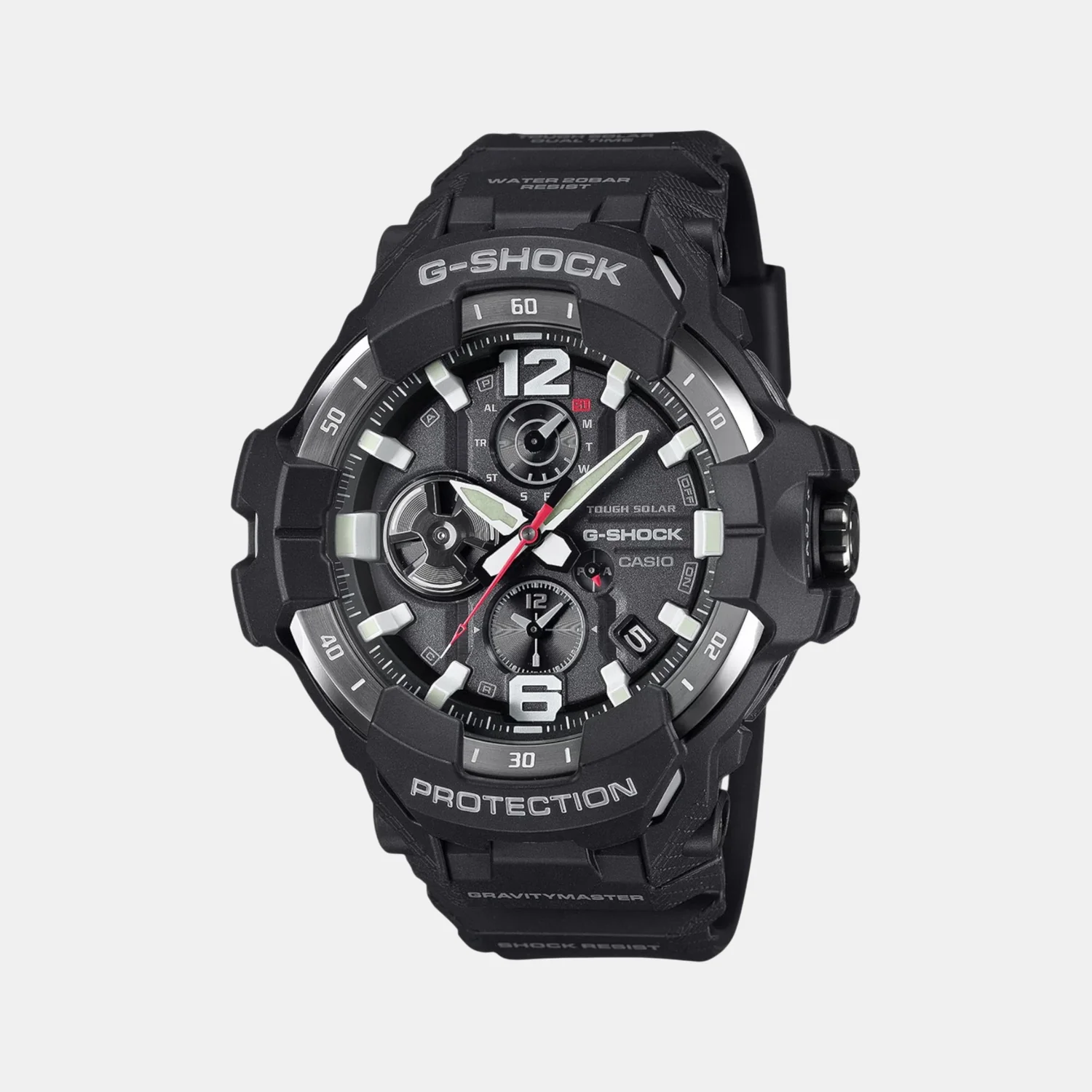 G-Shock Men Solar Black Dial Multi-Function Resin Watch G1569