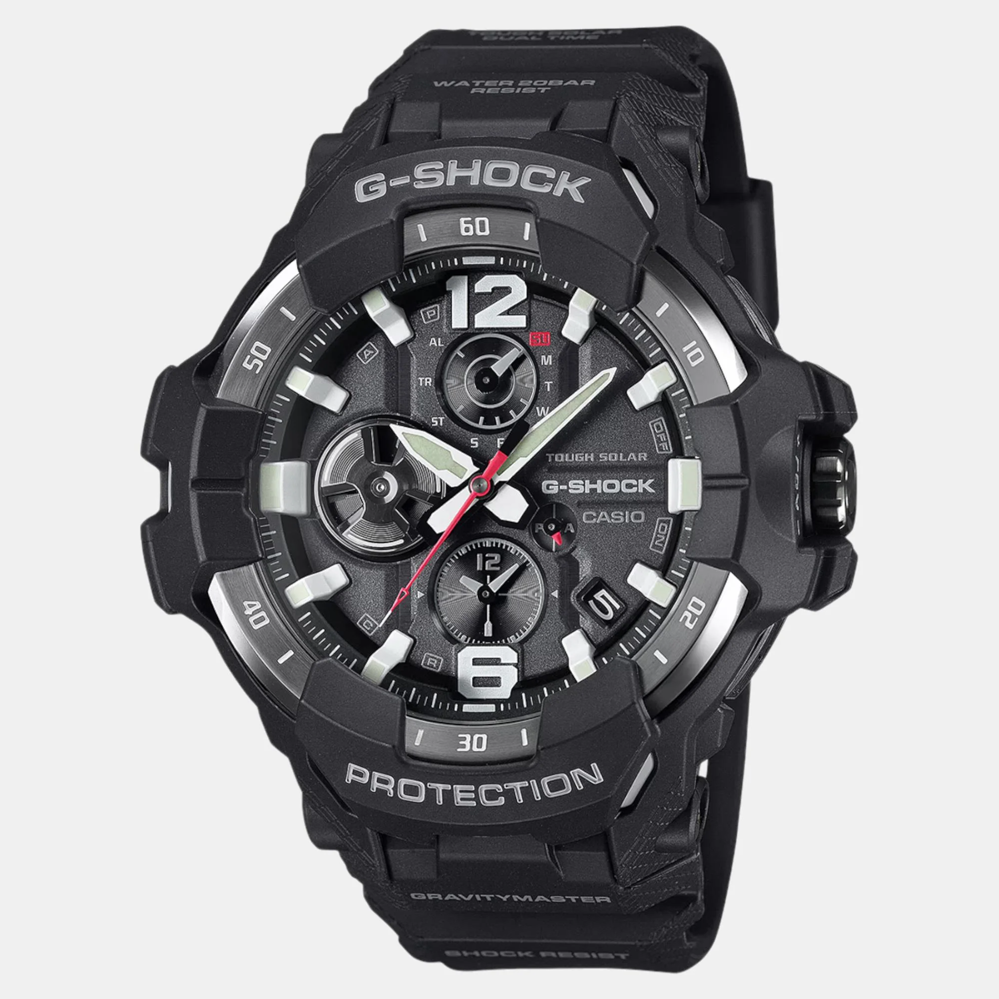 G-Shock Men Solar Black Dial Multi-Function Resin Watch G1569 - Image 2